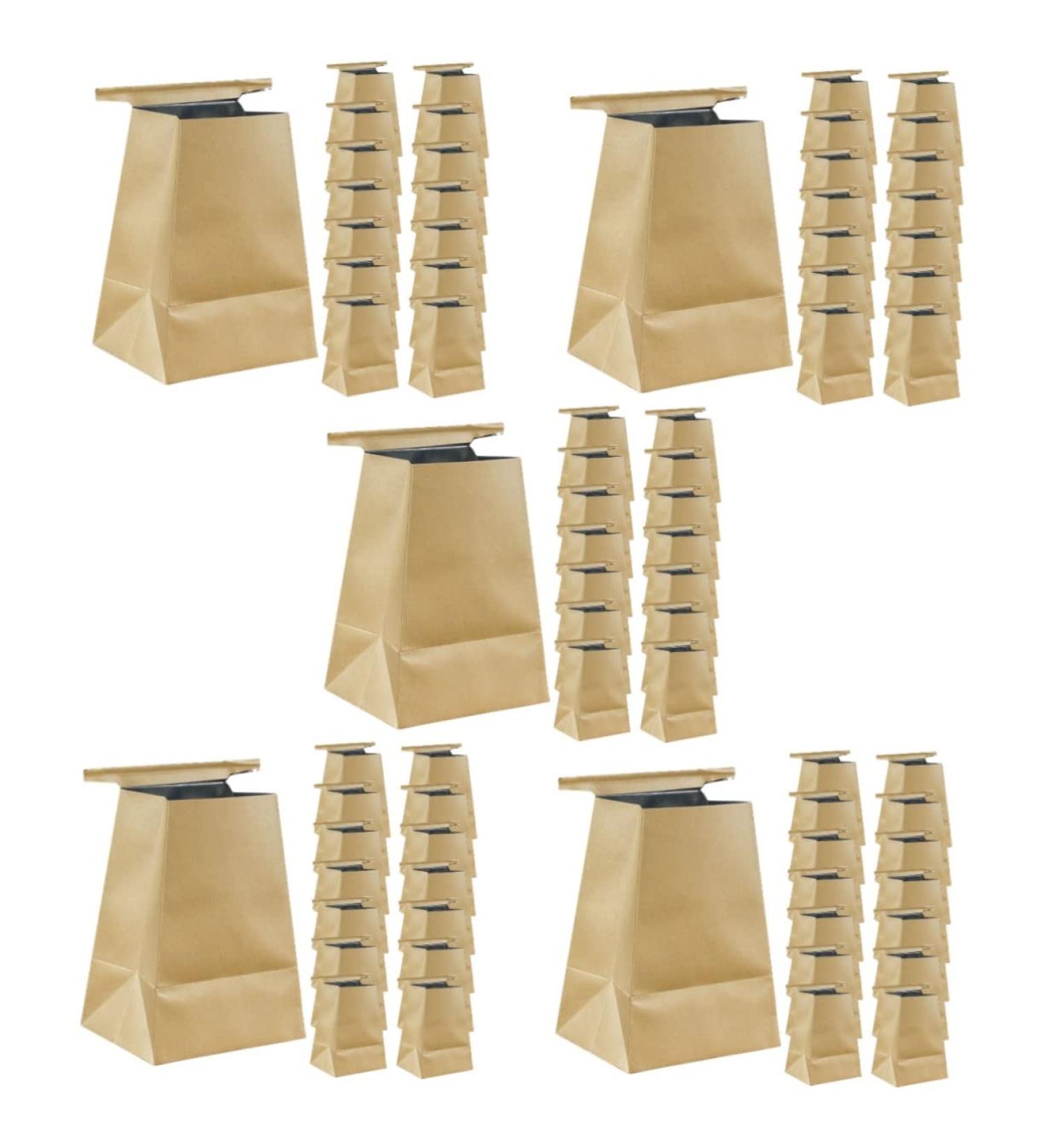 Disposable Vomit Bags 75 pcs - Light Brown Travel Kraft Paper Bags - Buy Online on GoSupps.com