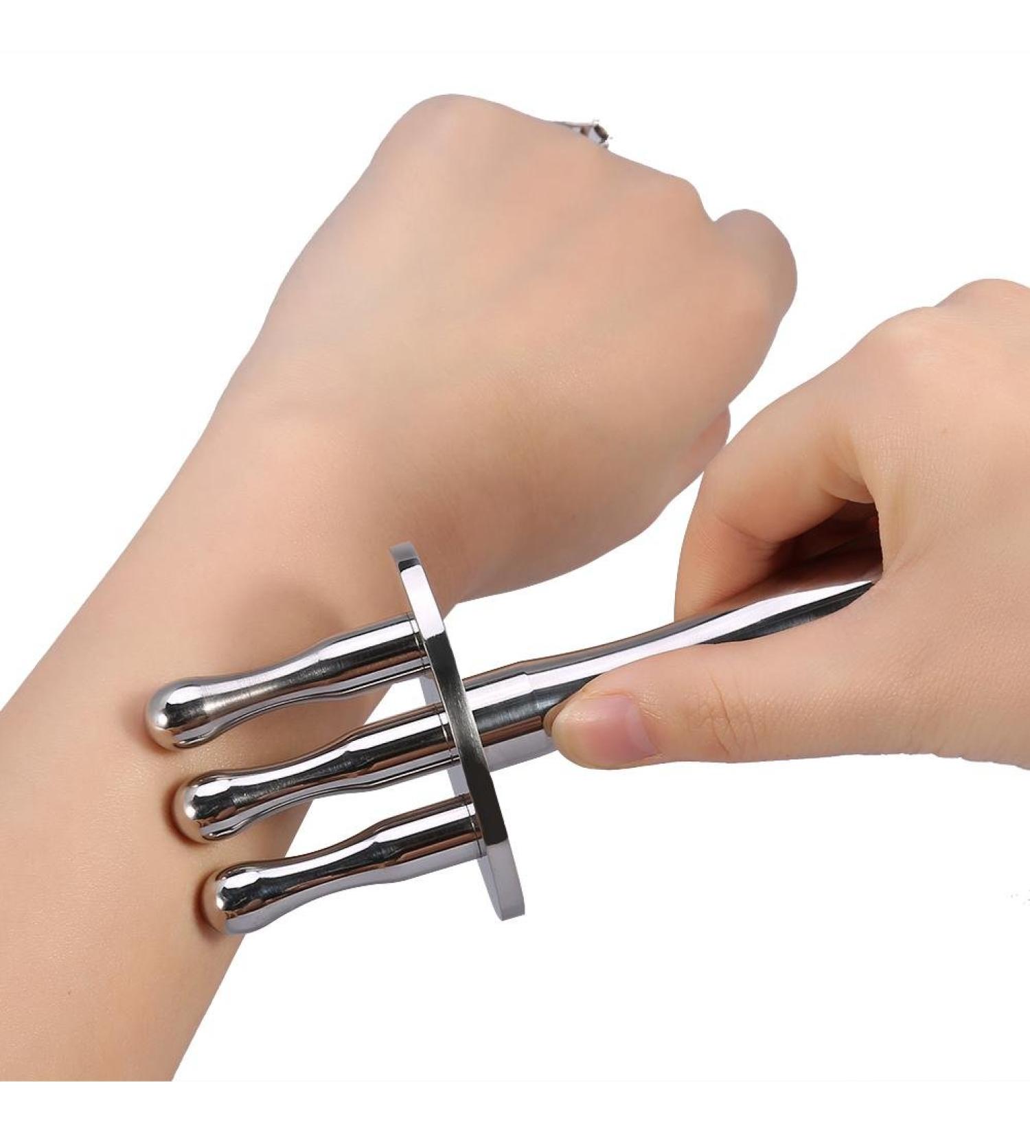 Magnetic Field Therapy Pencil & Meridian Acupressure Staff - Stainless Steel Massager for Blood Circulation Muscle Relaxation & Edema Relief | Vita Piccola - Buy Online on GoSupps.com