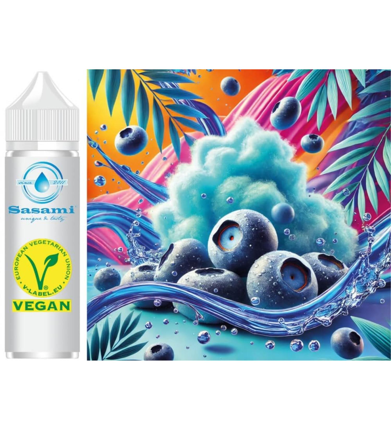 Blueberry Cotton Candy Concentré d'arôme de myrtille pour barbe à papa - Végétalien - Sasami - 10 ml