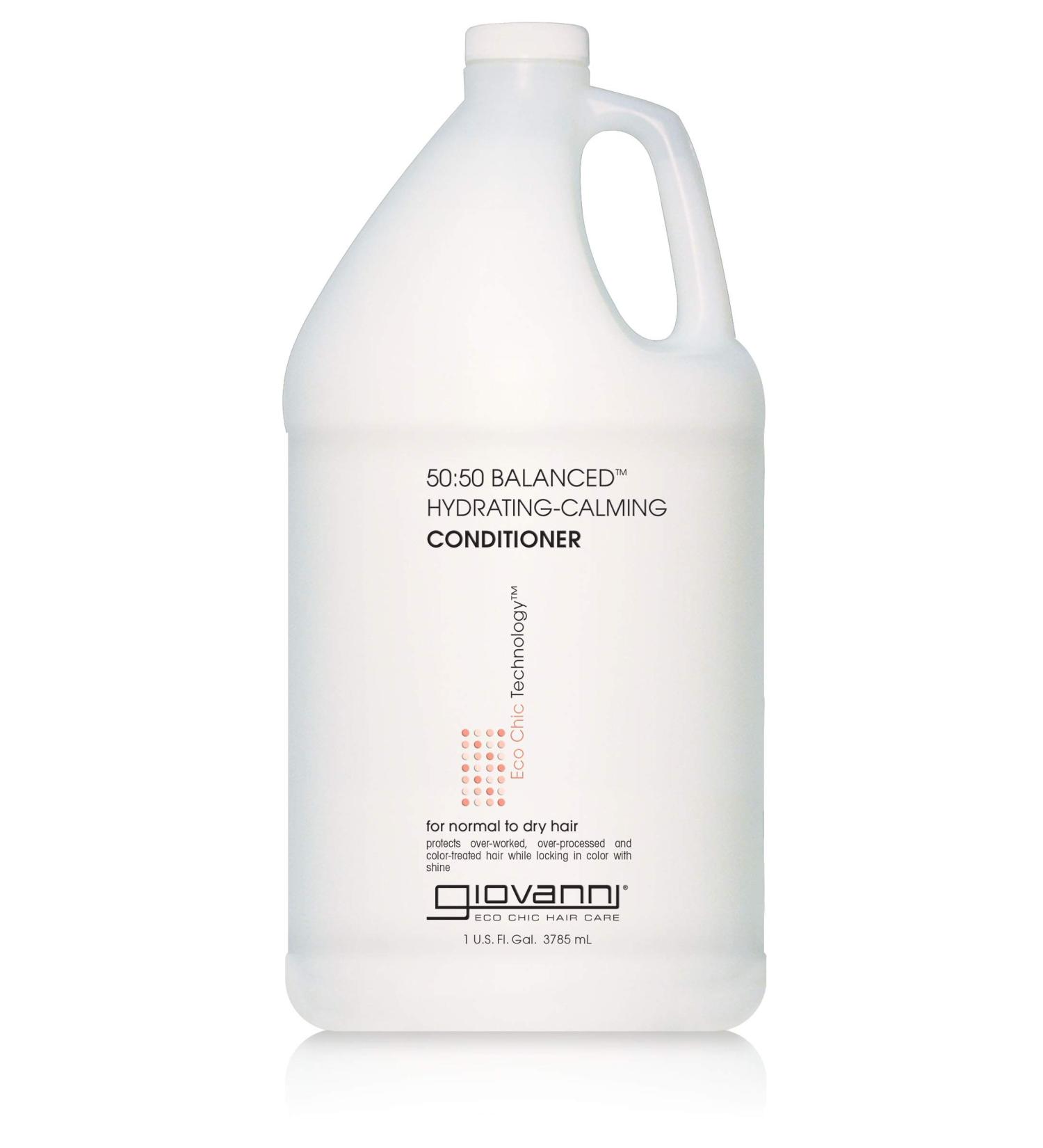 Buy GIOVANNI ECO CHIC 50:50 Balanced Hydrating-Calming Conditioner - 128 oz | Sulfate Free Paraben Free Color Safe pH Balanced for Over-Processed Hair | International Shipping Available - Buy Online on GoSupps.com