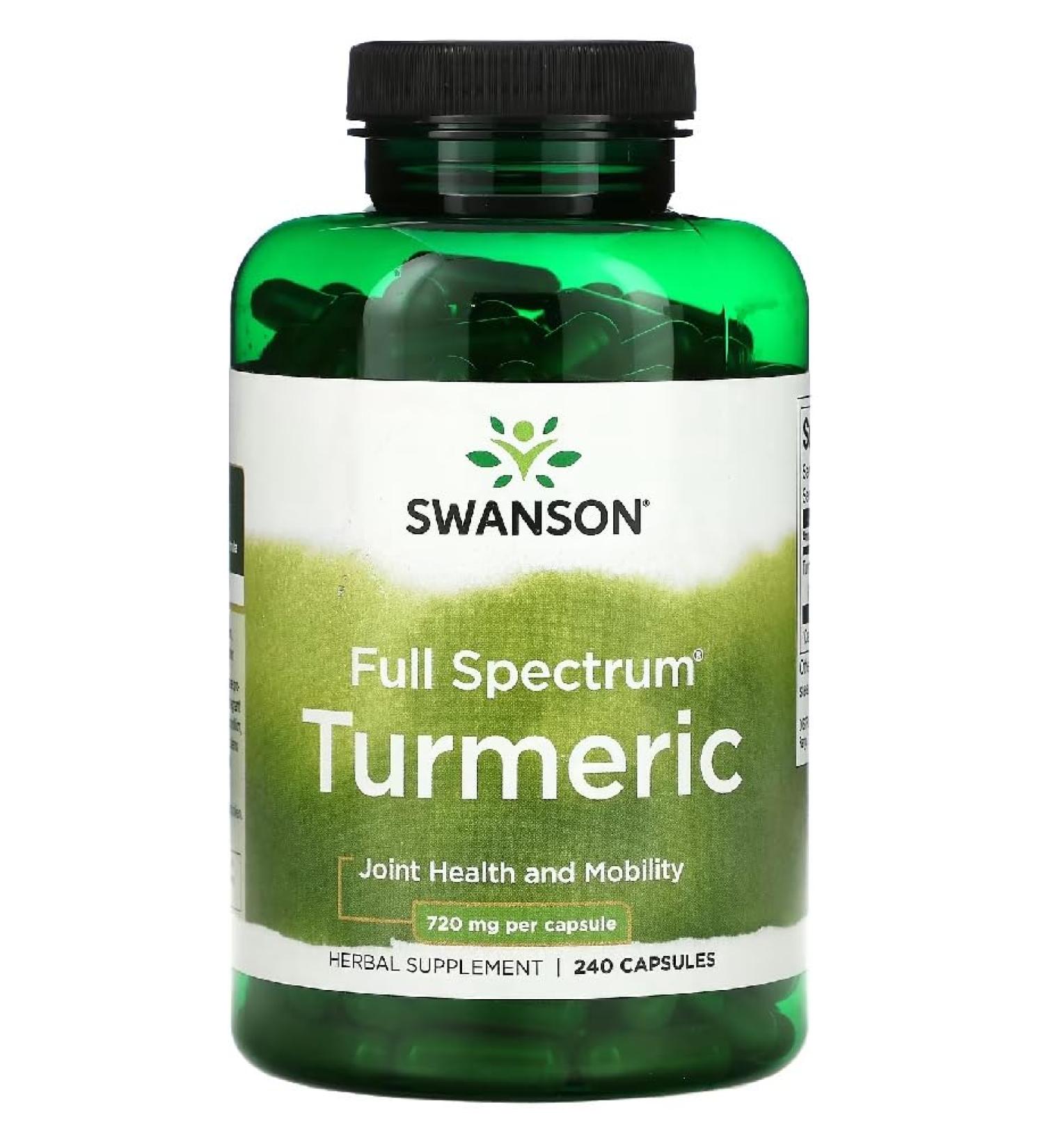 Swanson - Full Spectrum Turmeric | Antioxidant & Anti-Inflammatory Effect - 720mg 240 Softgels