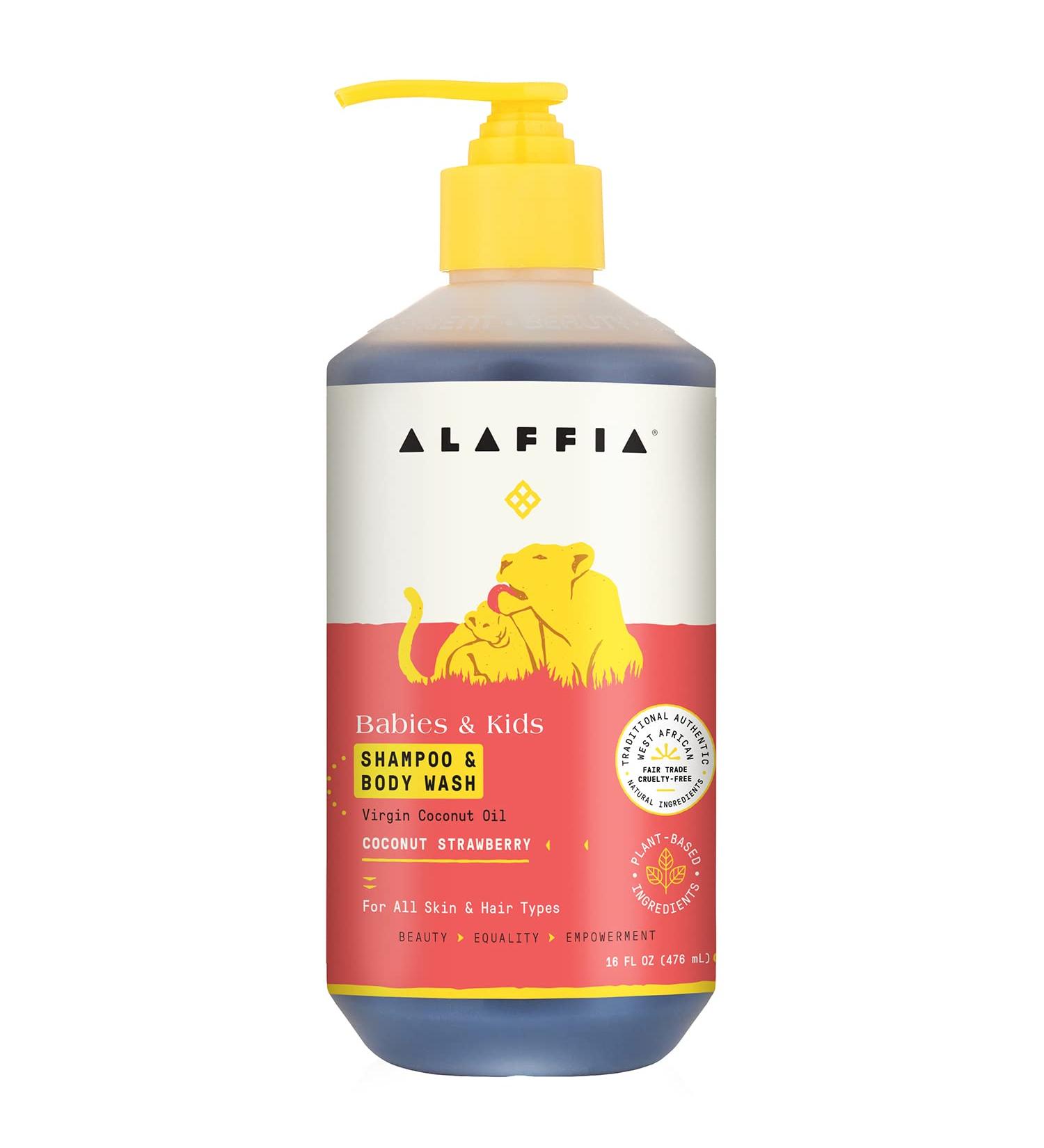 Alaffia Babies and Kids Shampoo & Body Wash - Coconut Strawberry - 16 Fl Oz (Pack of 1) - Buy Online on GoSupps.com