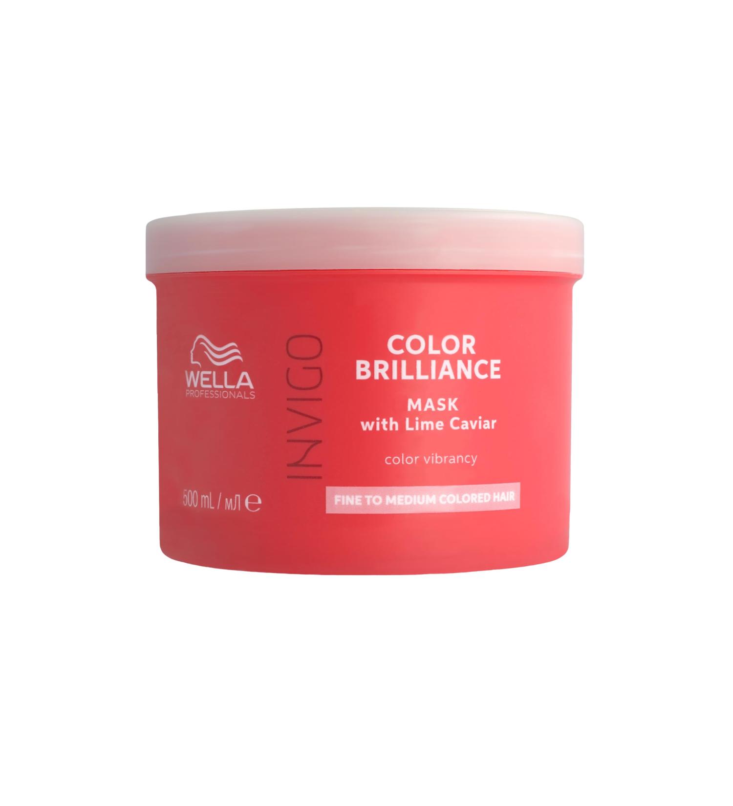 Wella Professionals Invigo Clor Brilliance Hair Mask - Restores shine to your hair for vibrant color - Intense treatment for fine to normal colored hair 500 ml - Buy Online on GoSupps.com