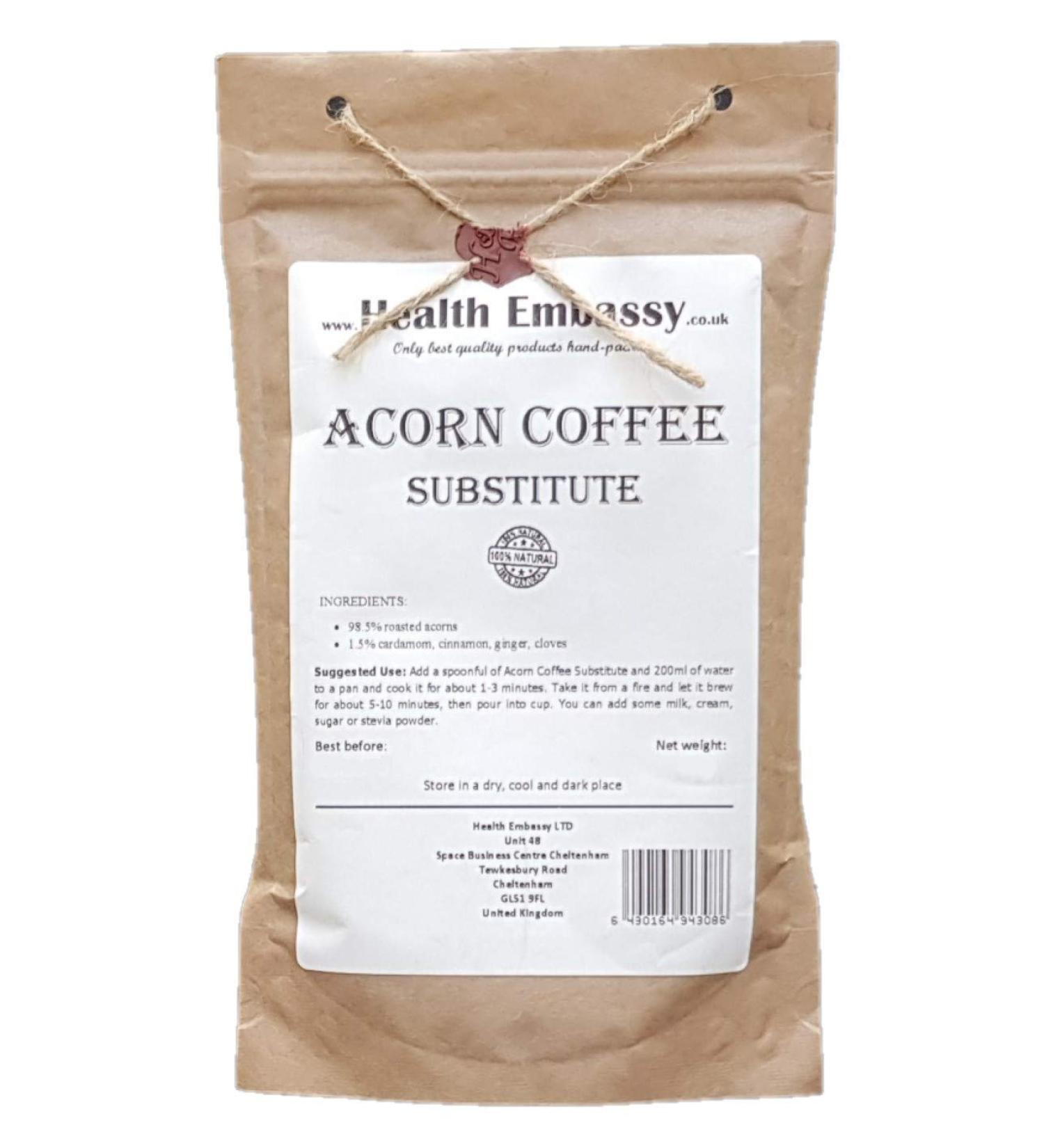 Health Embassy Acorn Coffee Substitute 100g - Natural Caffeine-Free Blend - Buy Online on GoSupps.com