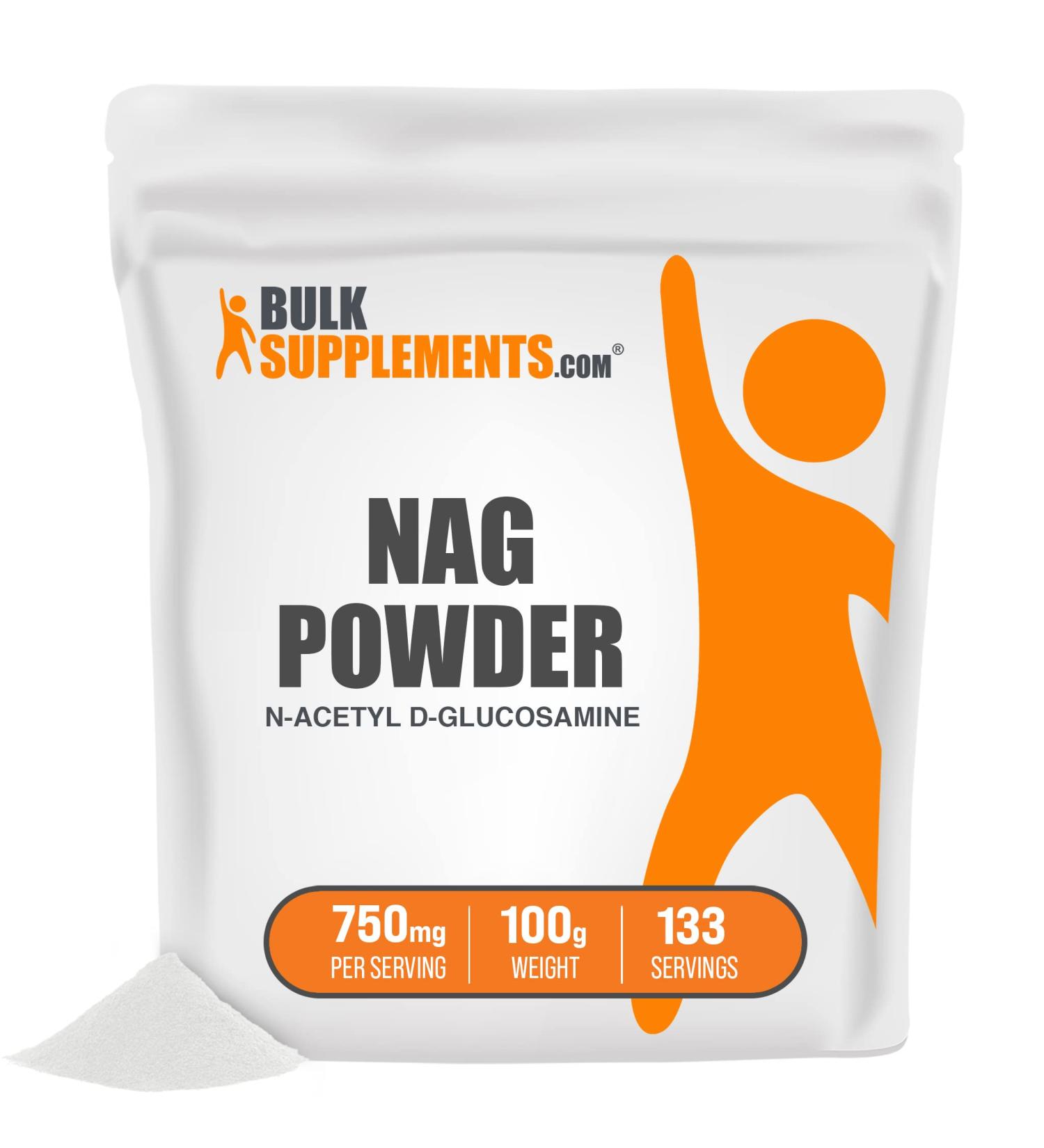 BulkSupplements N-Acetyl D-Glucosamine Powder - Joint Support - 750mg Glucosamine per Serving - Gluten Free - 100g (3.5 oz) - Buy Online on GoSupps.com