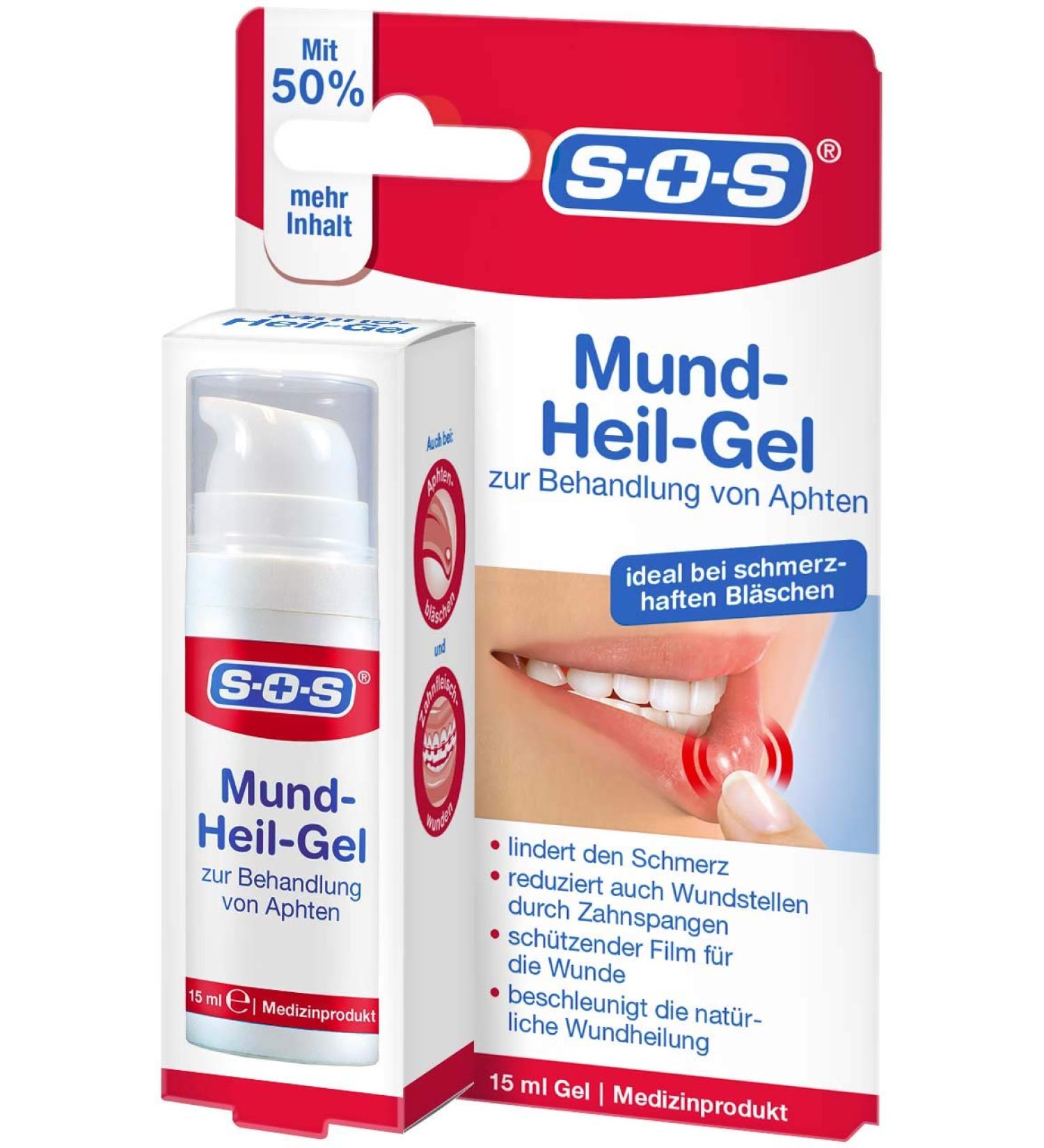 SOS Mouth-Healing Gel for Aphthous Ulcers - Relieve Pain & Accelerate Healing | 15ml - Buy Online on GoSupps.com