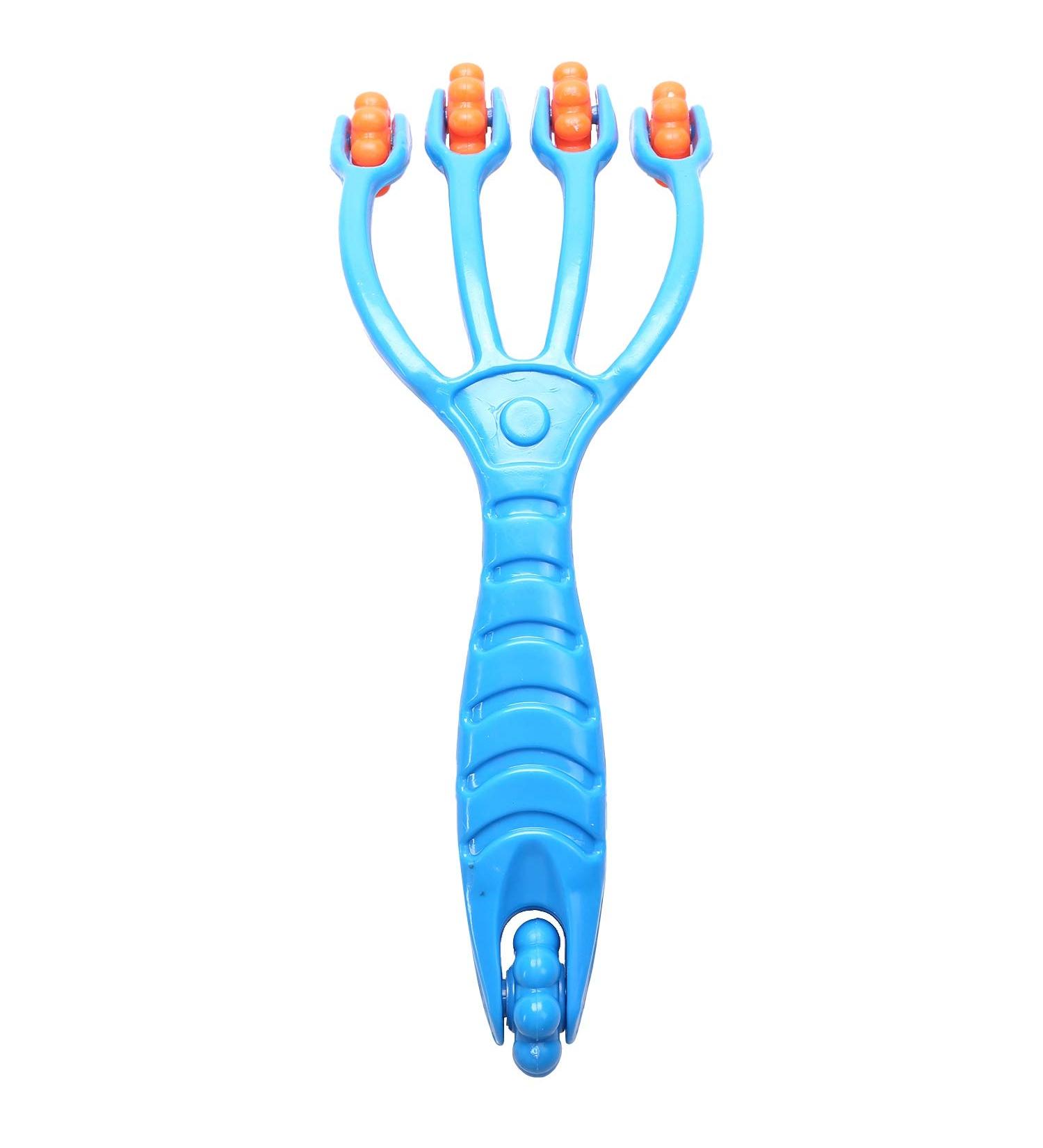 Huusuei Blue 4 Finger Massage Device - Plastic Roller Body Massager for Fatigue Relief in Buttocks Hips Head & Legs - Shop Now! - Buy Online on GoSupps.com