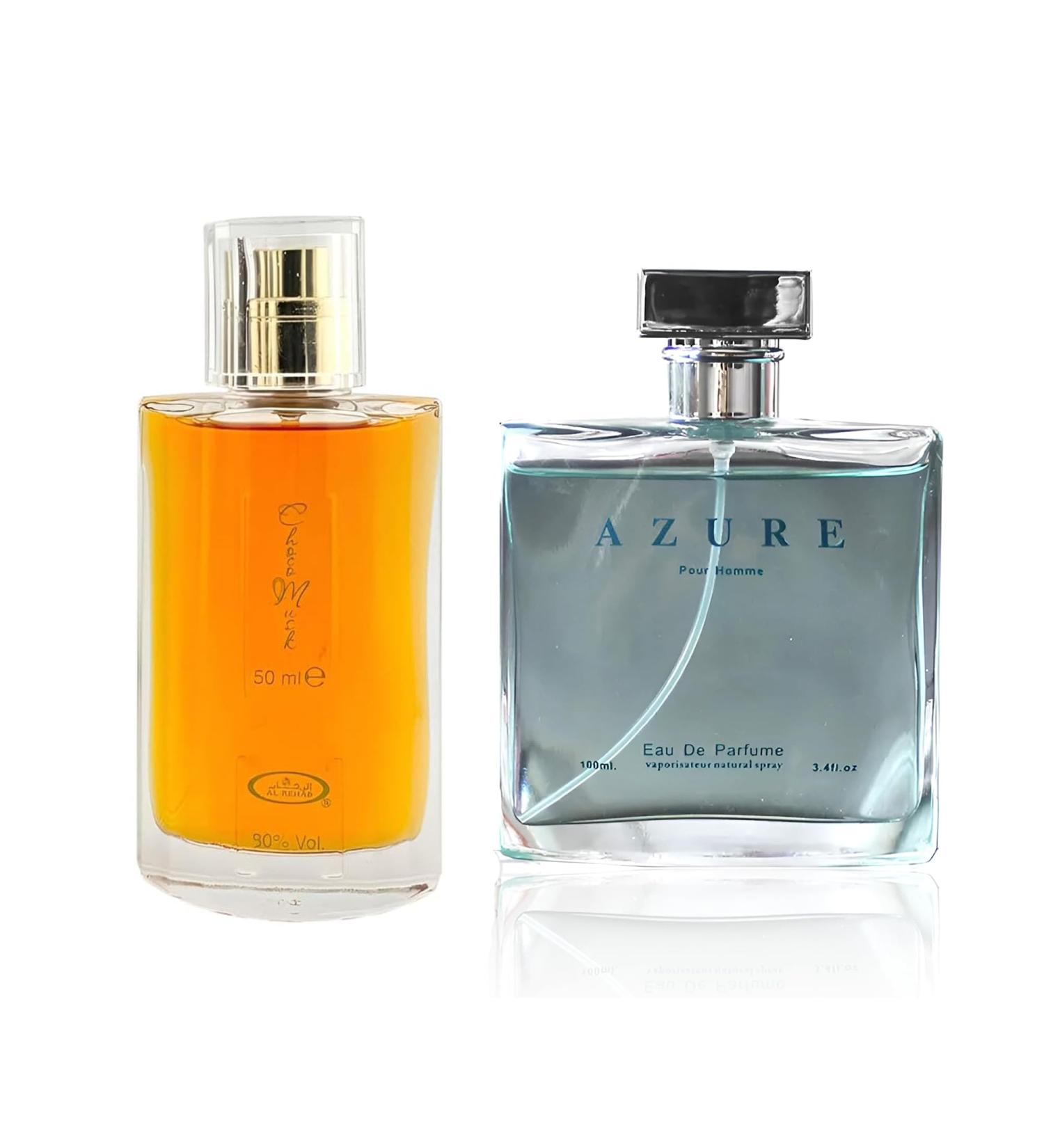Choco Musk&Azure Pour Homme Men s Cologne-Rich Chocolate & Musk Eau De Toilette Long-Lasting Scent Perfume for Men Elegant Bottle 3.4 Fl Oz Fragrance for Refined Occasions Choco Musk&Azure Pour Homme 2.53 Fl Oz (Pack of 2) - Buy Online on GoSupps.com