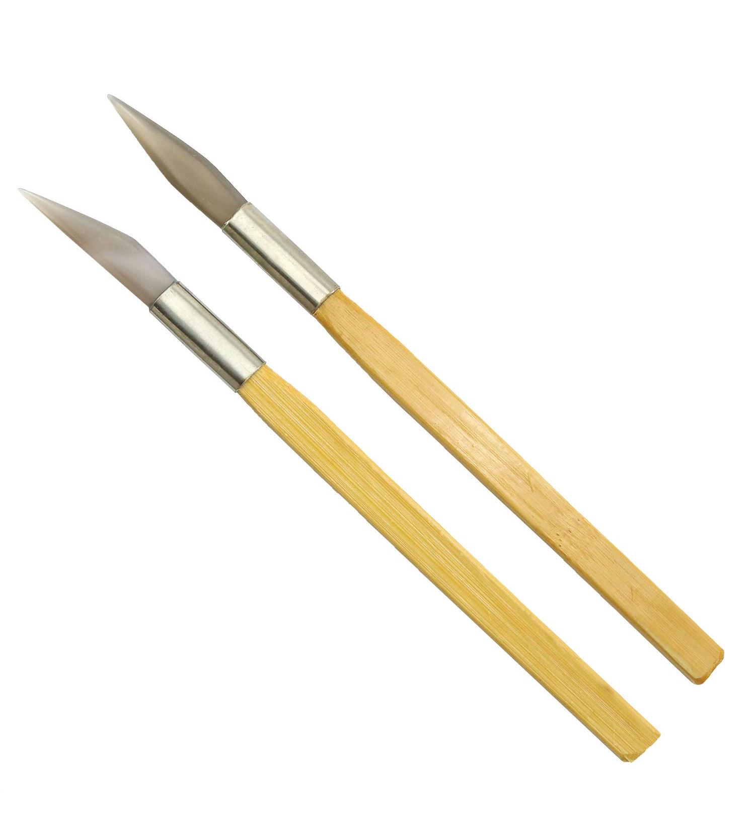 ZRM&E 2pcs Agate Knife Set with Bamboo Handle for Jewelry Maintenance and Polishing - Buy Online on GoSupps.com