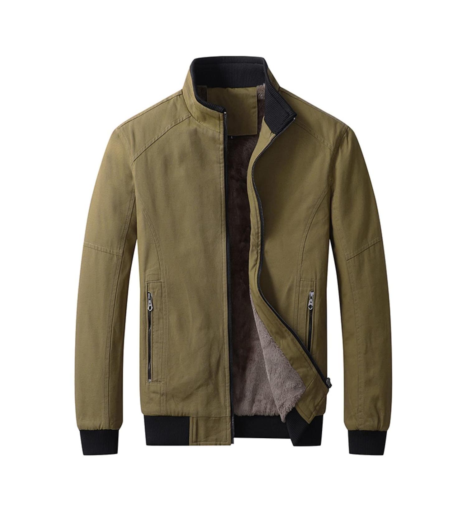 Hanxiulin Men's Oversized Plush Hoodie Jacket - Warm Winter Coat Fluffy Hiking Jacket in 3XL Khaki & Color Variants - Ideal for Outdoor Adventures - Buy Online on GoSupps.com