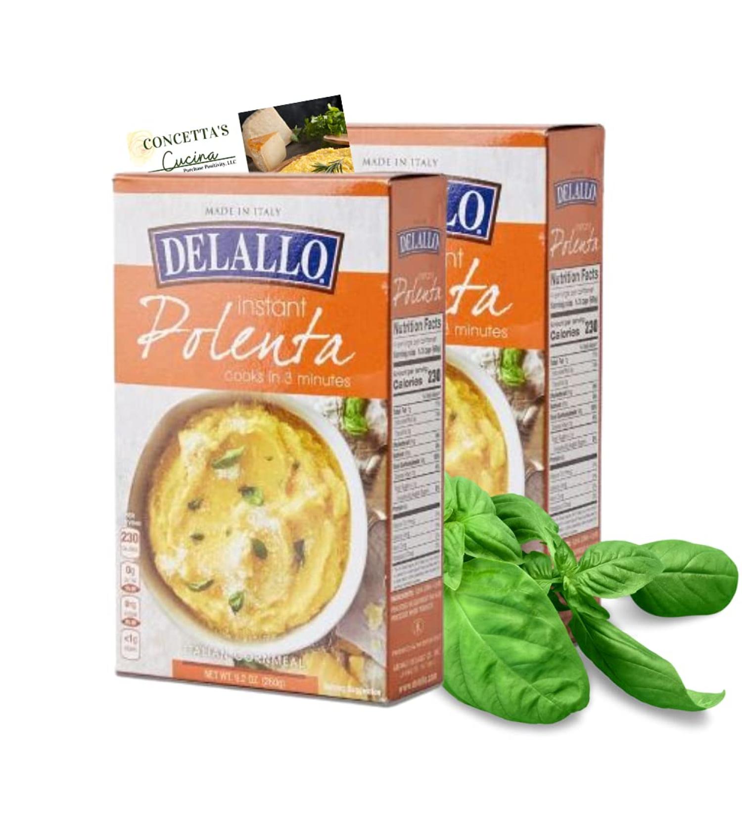 Delallo Instant Polenta 2 Pack with Authentic Recipe Card | Purchase Positivity | Cook Grits in One Minute | Made in Italy - Buy Online on GoSupps.com