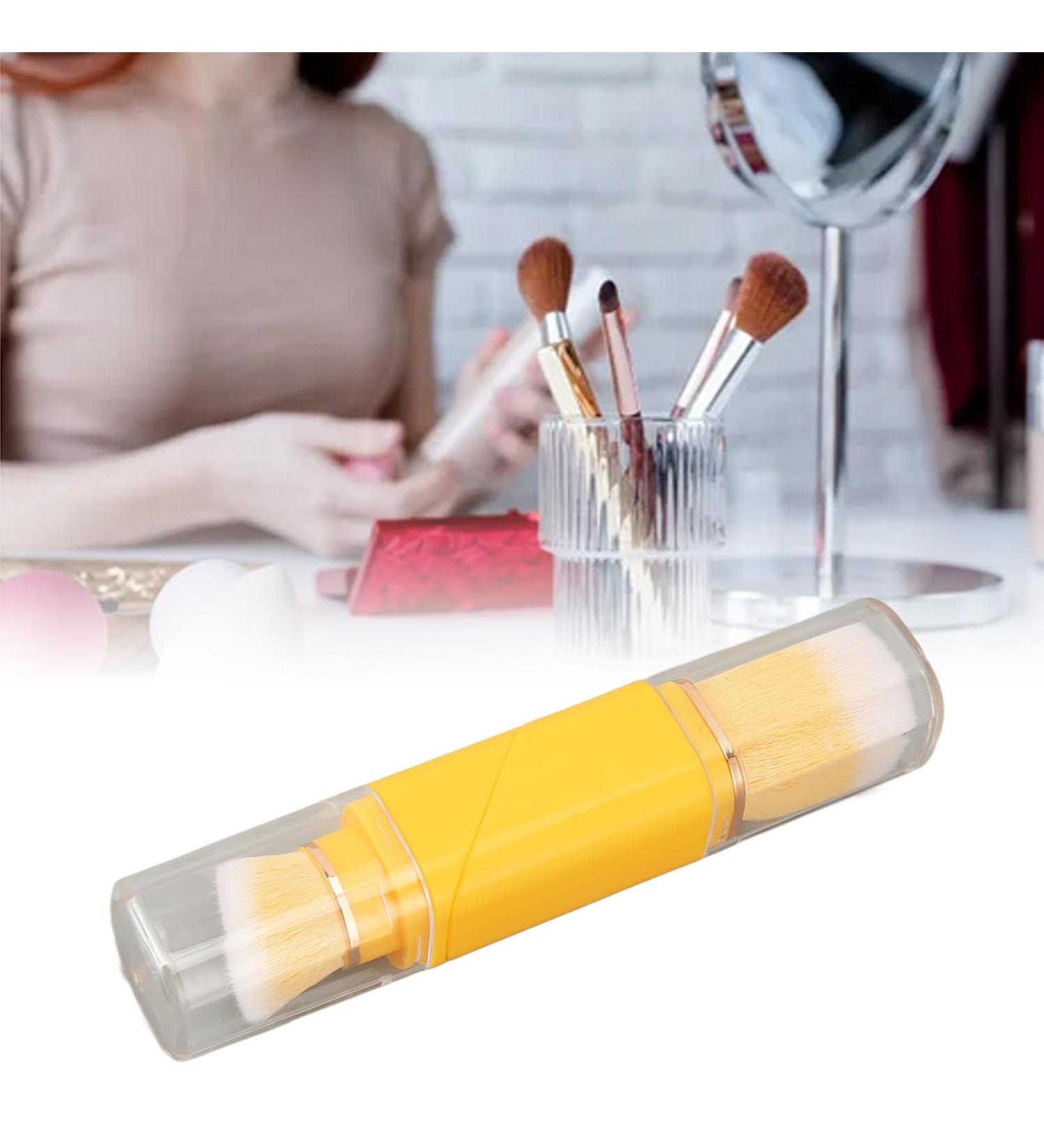 2-in-1 Liquid Brush | 360 Rotating Dense Fluffy Makeup Brush for Liquid Cream & Powder Blending - Buy Online on GoSupps.com