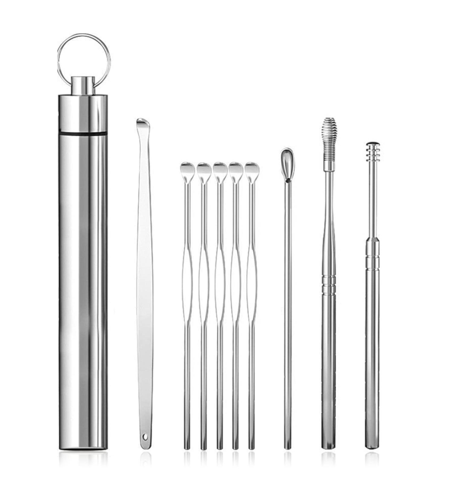 AW&SH Ear Wax Removal Kit - 10 Pcs Ear Cleaner Tools in Aluminum Tube - Portable & Travel-friendly - Buy Online on GoSupps.com