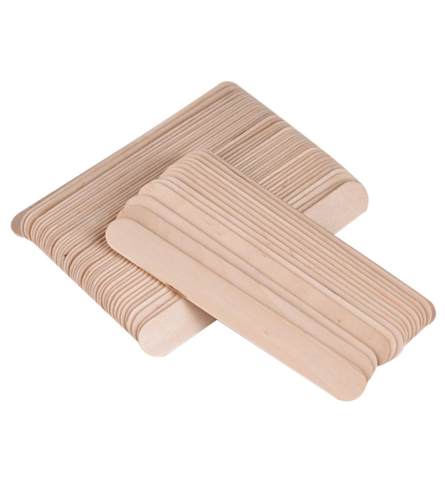 ANGGREK 100Pcs Waxing Stick Spatula Disposable Wooden Hair Removal & Craft Sticks for Body Waxing | International Shipping - Buy Online on GoSupps.com