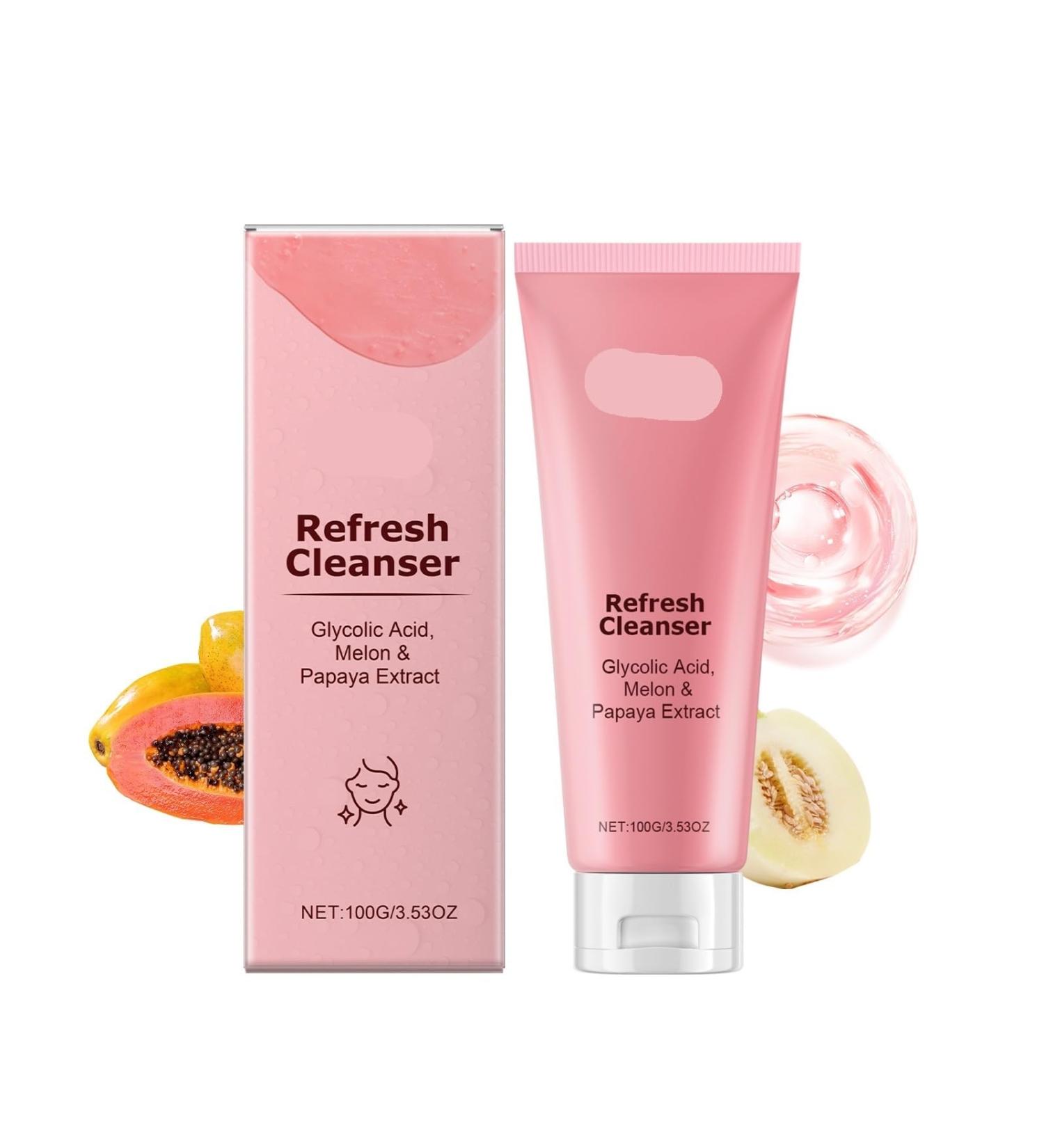 Refreshing Facial Cleanser - Gentle Cleanse Balance & Nourish Skin Minimize Pores Non-Greasy Moisturizing Face Wash(1PCS) - Buy Online on GoSupps.com