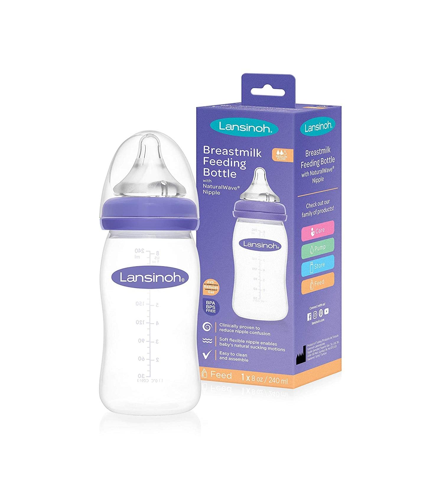 Lansinoh mOmma Breastmilk Feeding Bottle 8oz with NaturalWave Nipple - BPA Free - Buy Online on GoSupps.com
