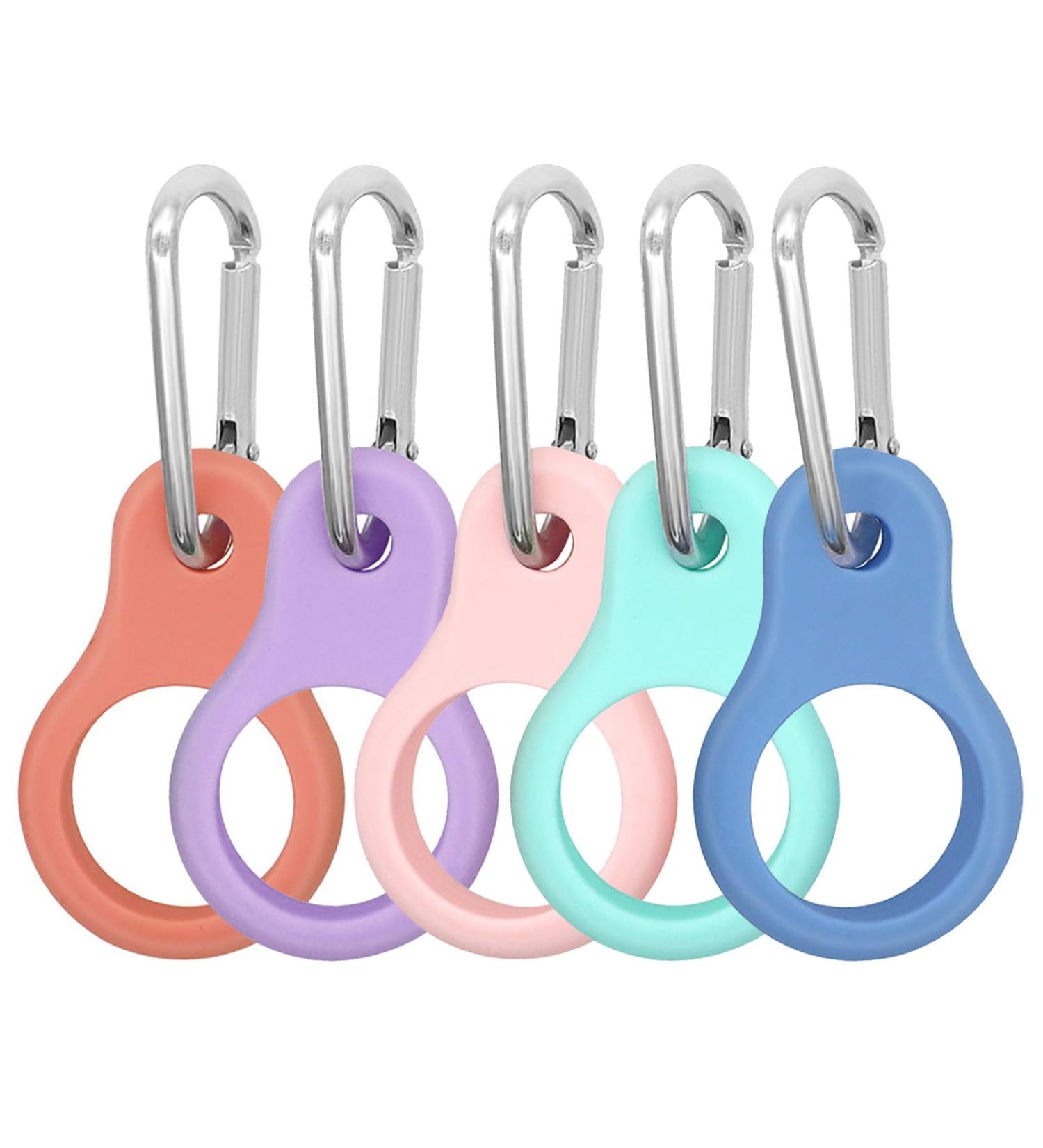 5PC Silicone Water Bottle Buckle with Karabiner Clip | Portable & Colorful Holders for Hiking Camping & Outdoor Activities - Buy Online on GoSupps.com