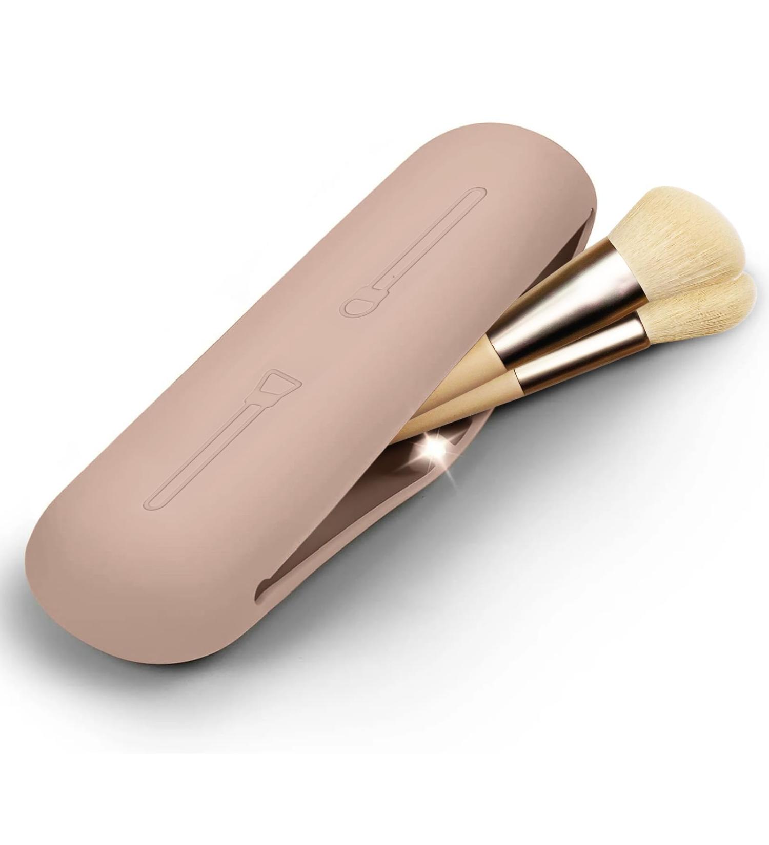 Travel Makeup Brush Holder - Magnetic Silicone Organizer | Portable & Easy-to-Clean Storage Box (Brown) - Buy PB-01 Online - Buy Online on GoSupps.com