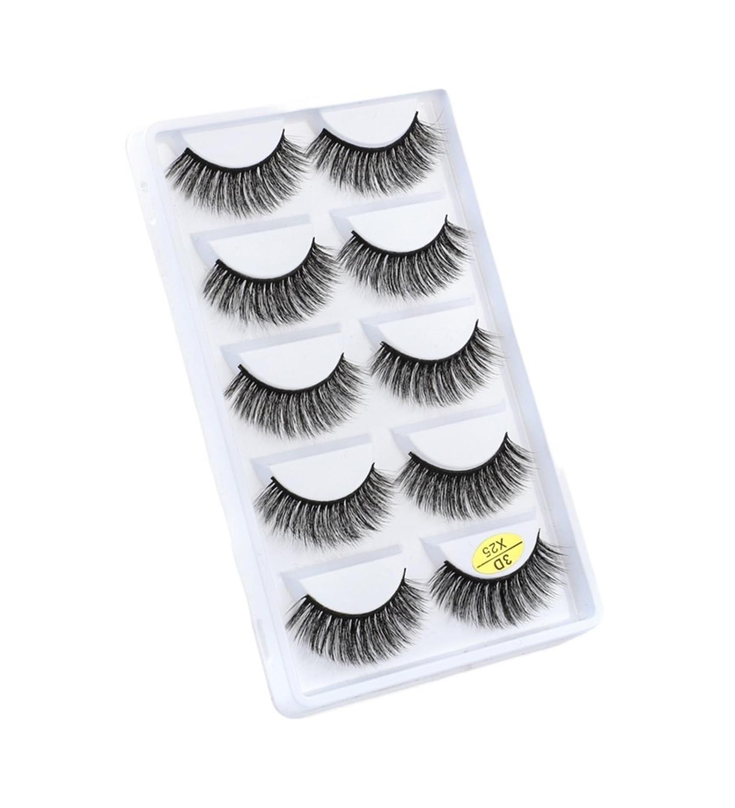 UAMOU Mink Eyelashes 10/50/100 Boxes Wispy 3D Mink Lashes Makeup Natural Long Volume False Eyelashes Bulk Faux Cils Custom Cheerfully (Color : 5 Pairs X25 Size : 50 Boxes) - Buy Online on GoSupps.com