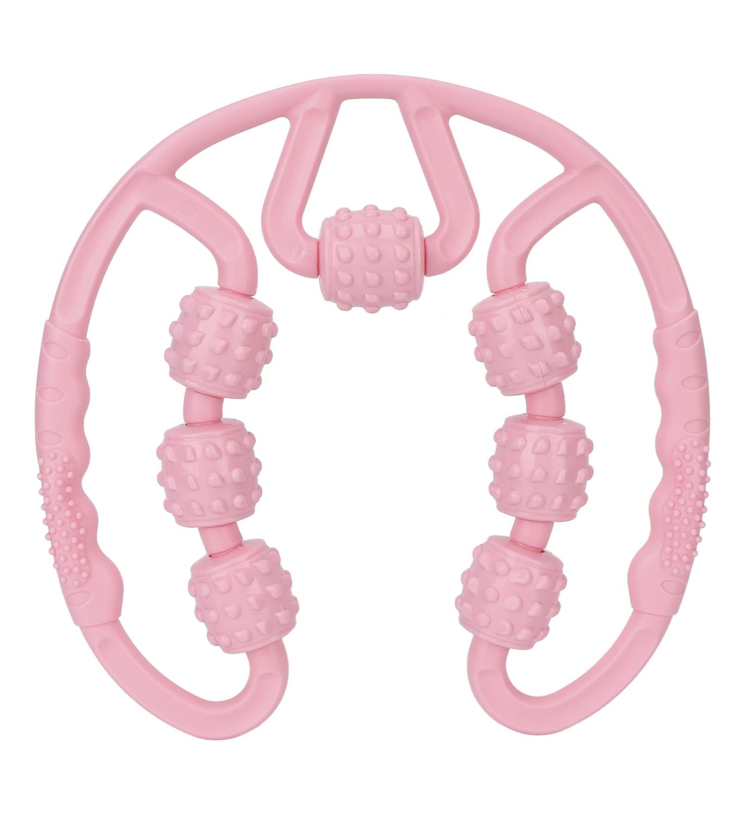 Verdant Touch Leg Muscle Roller - All-Round Massage Roller for Calf & Thigh - 7 Rollers - Pink - International Shipping - Buy Online on GoSupps.com