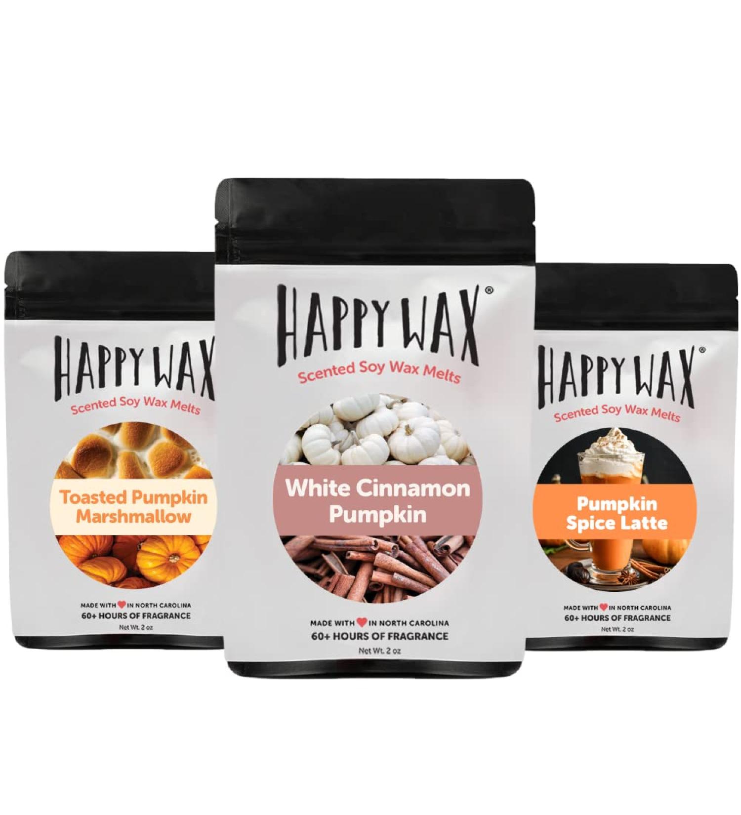 Happy Wax Spicy Pumpkin Soy Wax Melts Collection 6 oz - Made in USA | Fall Scented Melts - Buy Online on GoSupps.com