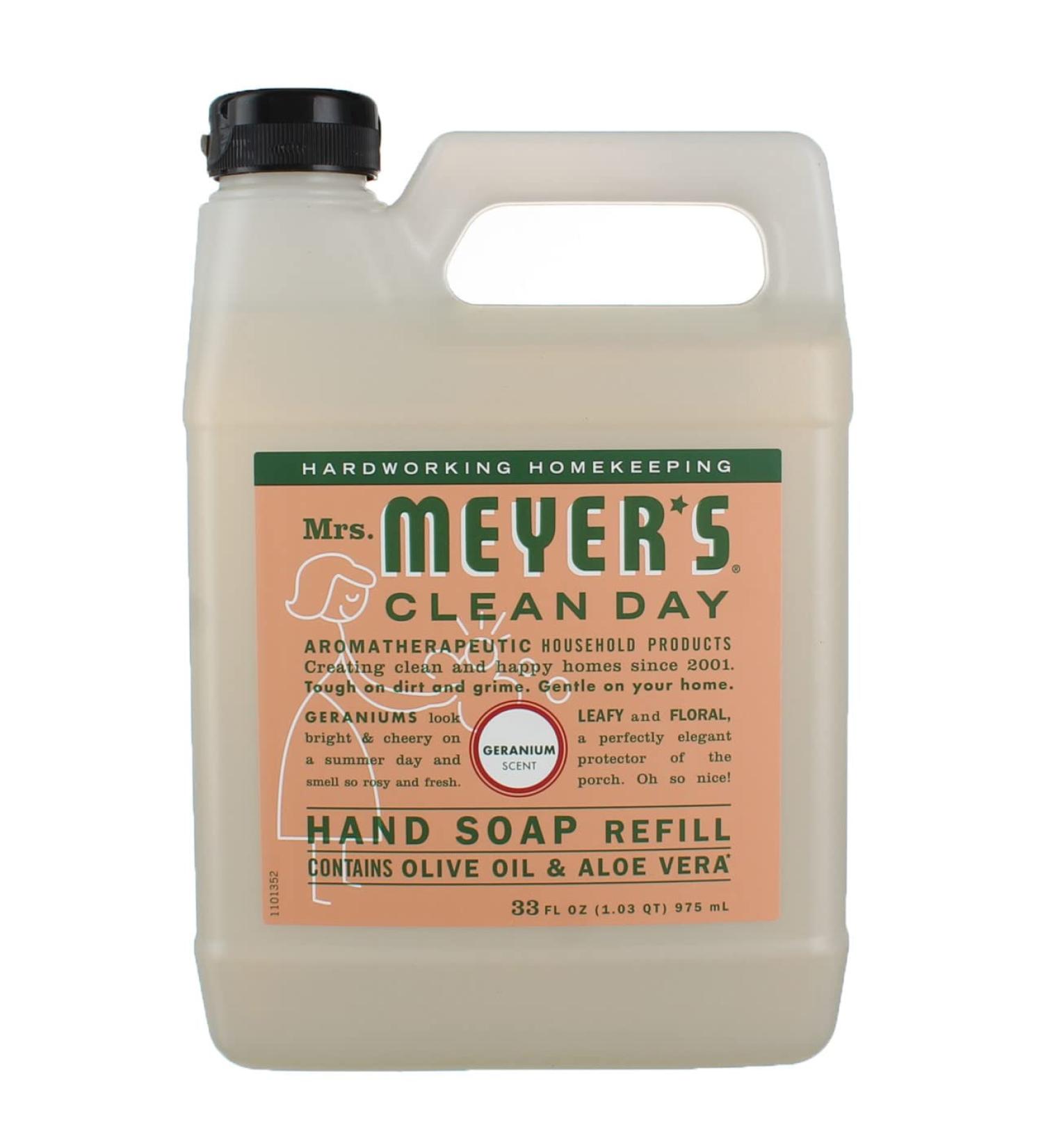 Mrs. Meyer's Geranium Hand Soap 33 fl oz - Liquid Refill - Buy Online on GoSupps.com