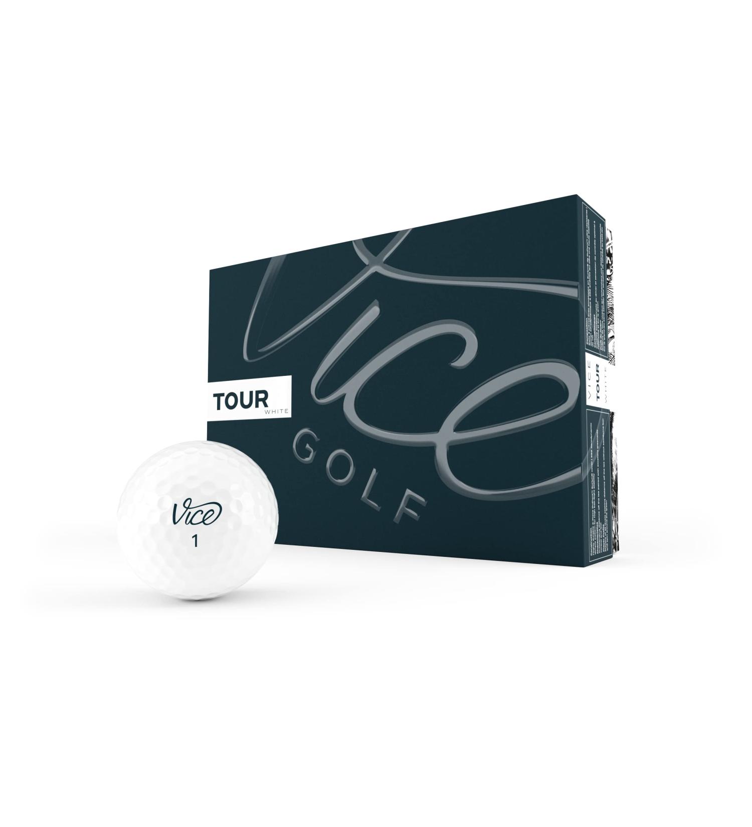 Vice Golf Tour White Golf Balls - Premium Performance and Visibility - Buy Online on GoSupps.com