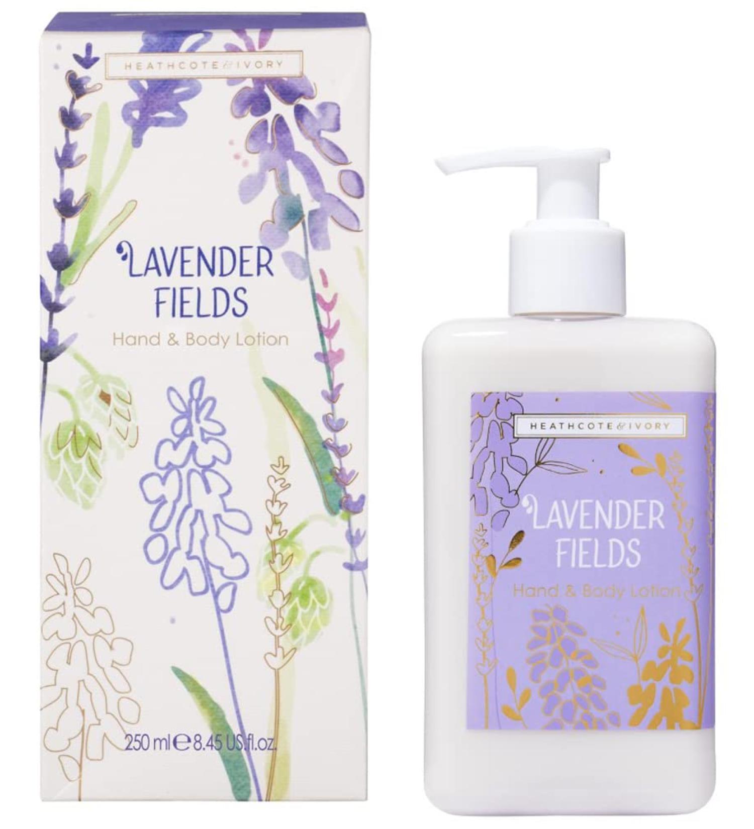 Heathcote & Ivory Lavender Fields Hand & Body Lotion 250ml - Buy Online on GoSupps.com