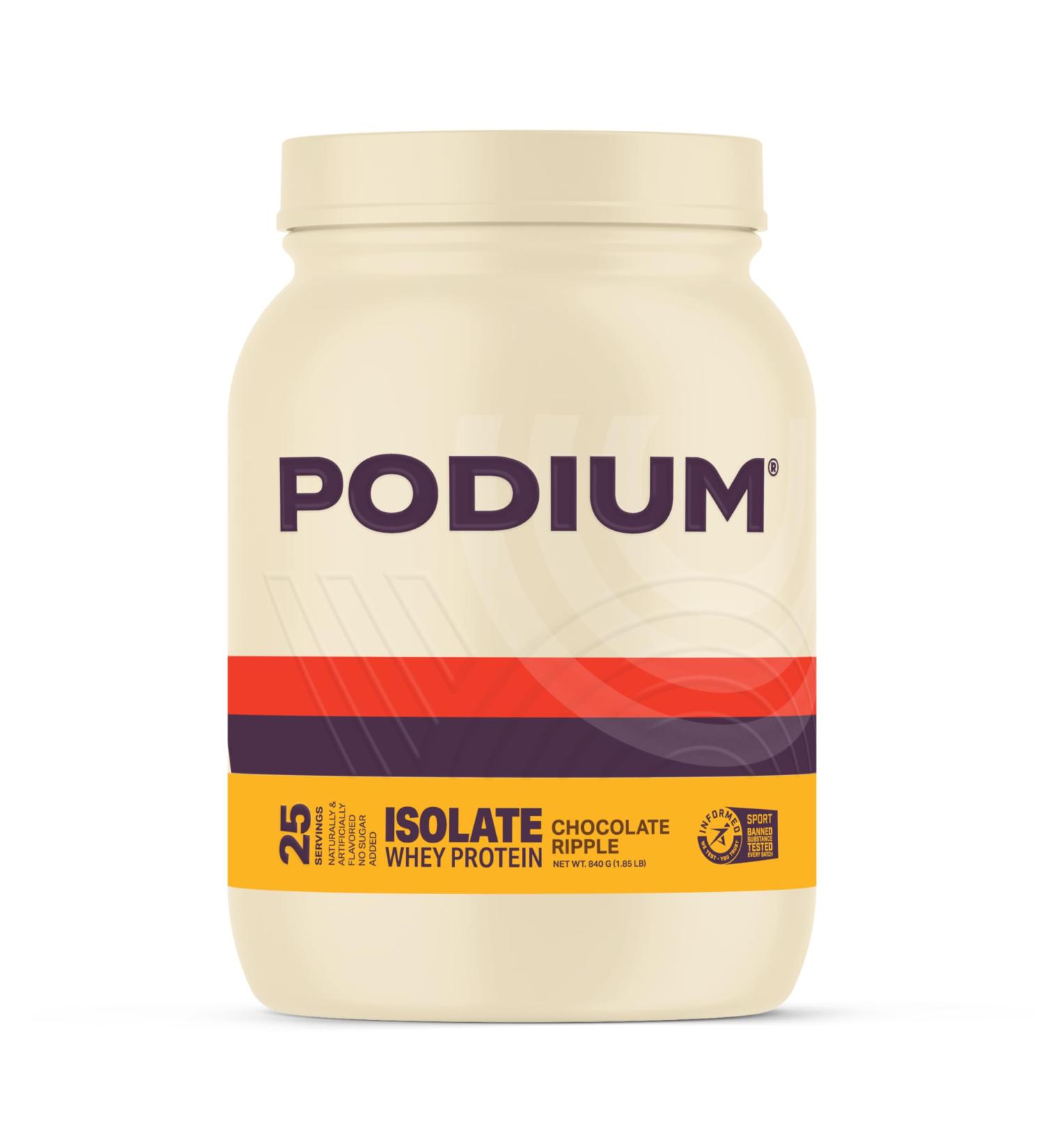 Buy Podium Nutrition Chocolate Ripple Whey Protein Powder - 25g Protein Gluten Free 25 Servings | Best International Shipping - Buy Online on GoSupps.com