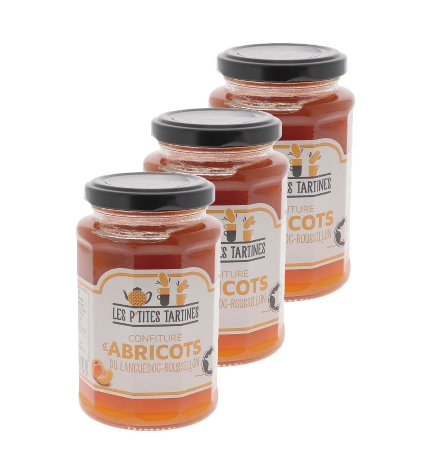 Lot 3x Roussillon Apricot Jam - 315g Jar - Buy Online on GoSupps.com