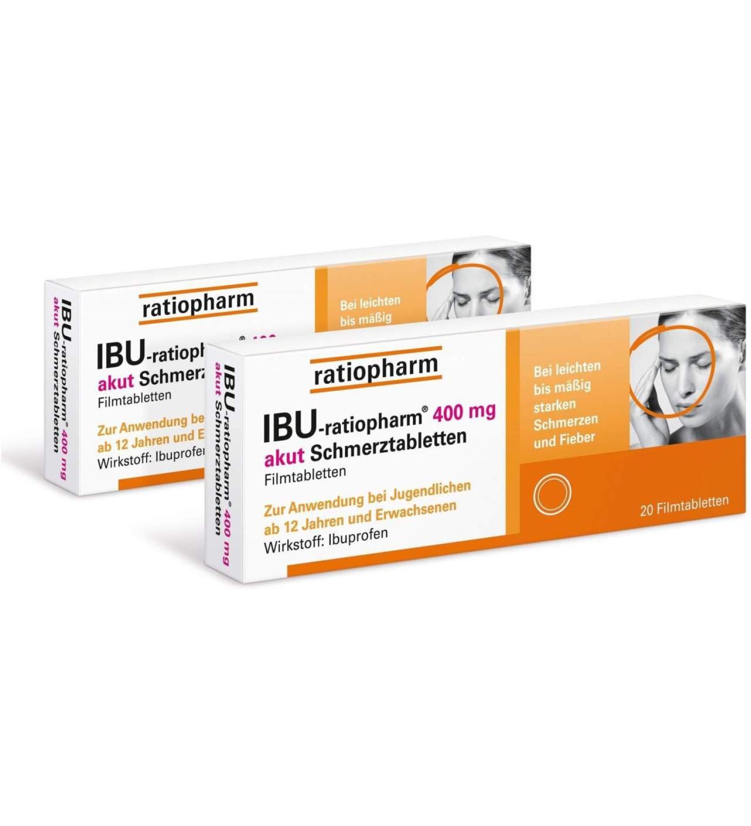 Ibu ratiopharm 400 acute 2 x 20 pain tablets