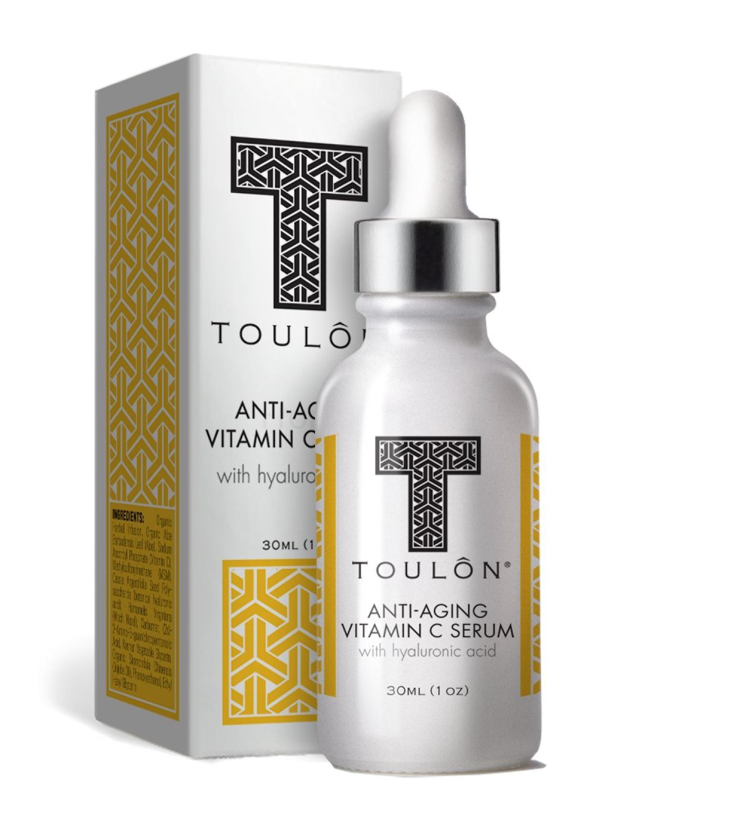 Toulon Vitamin C Serum with Hyaluronic Acid - Brighten & Hydrate Your Skin - 1 oz | Best International Shipping - Buy Online on GoSupps.com