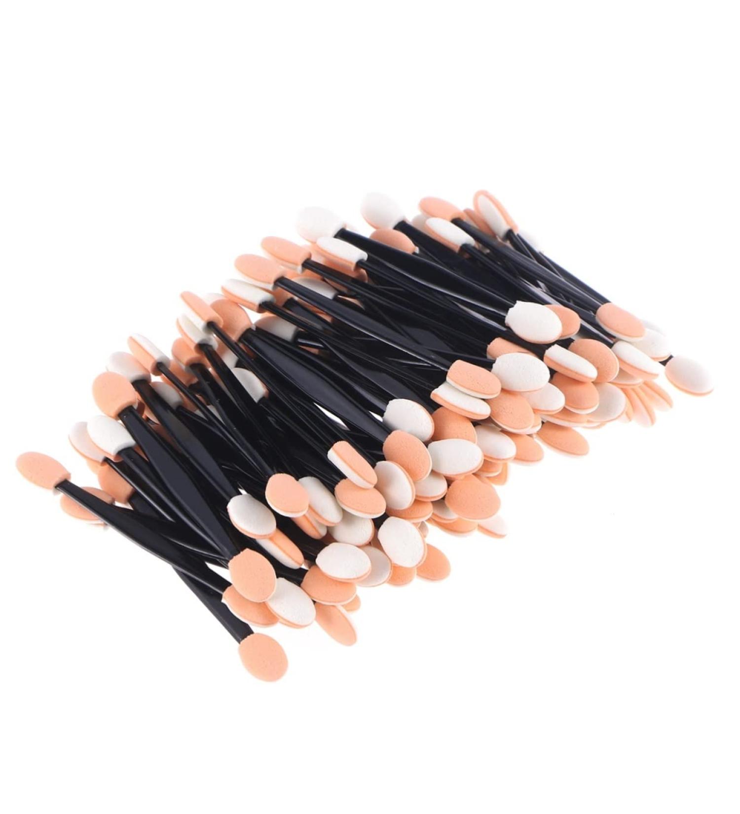 Beavorty 100pcs Sponge Brush Disposable Single Used Dual Sided Safe Soft Portable Makeup Tools Eyeshadow Cotton Swab Eyeshadow Brush for Women Ladies - Buy Online on GoSupps.com
