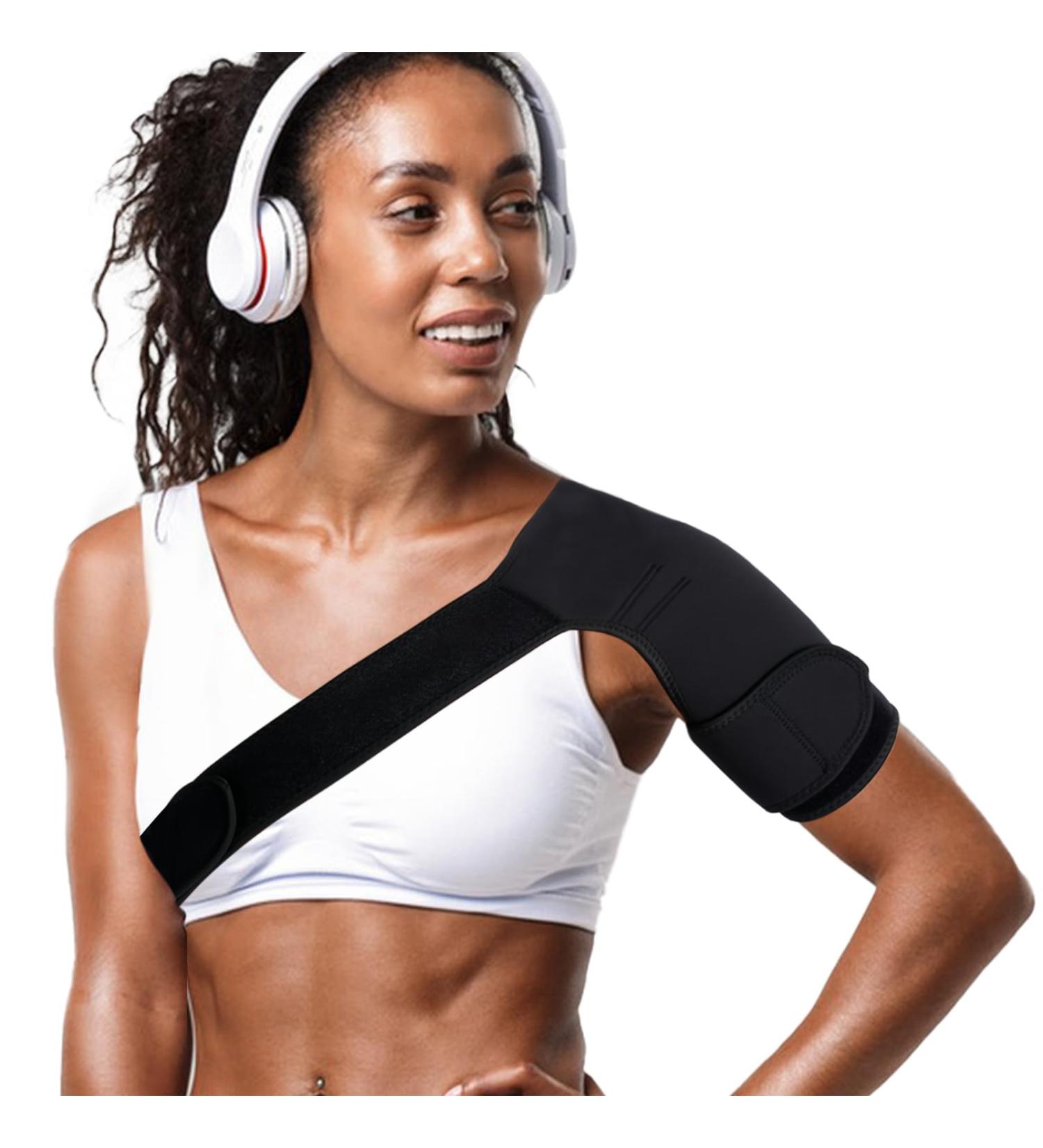 Emperoch Shoulder Brace for Men and Women Adjustable Shoulder Support Injury Recovery Compression Shoulder Brace for Shoulder Injuries Tendonitis Sport Dislocated AC Joint Sprain Arthritis (Left) - Buy Online on GoSupps.com