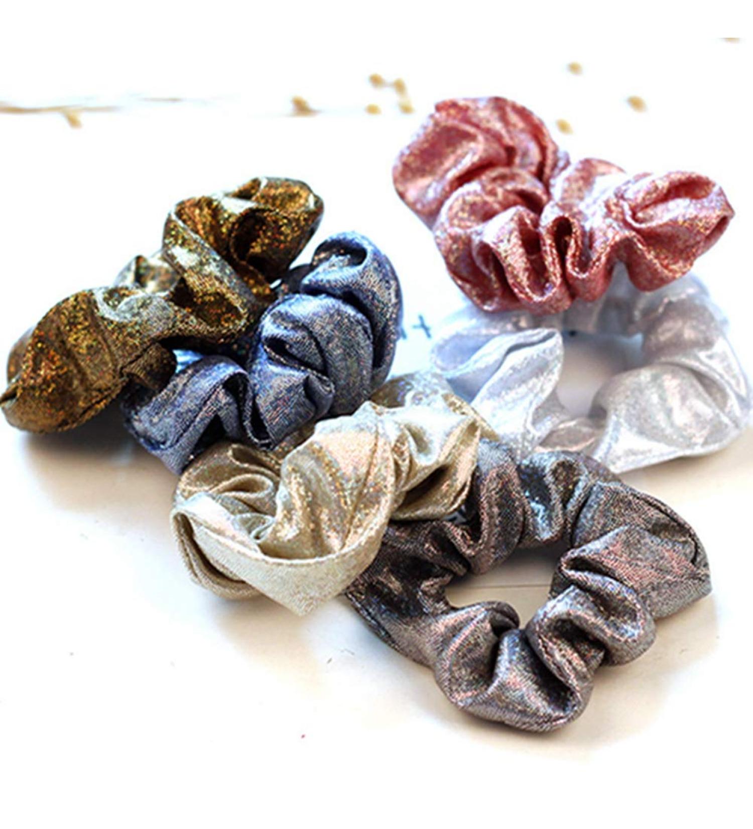 EGURS Glither HairGumis - 6 Elastic Ponytail Holders for Women Girls & Teens | Party Hair Bands - International Shipping Available - Buy Online on GoSupps.com