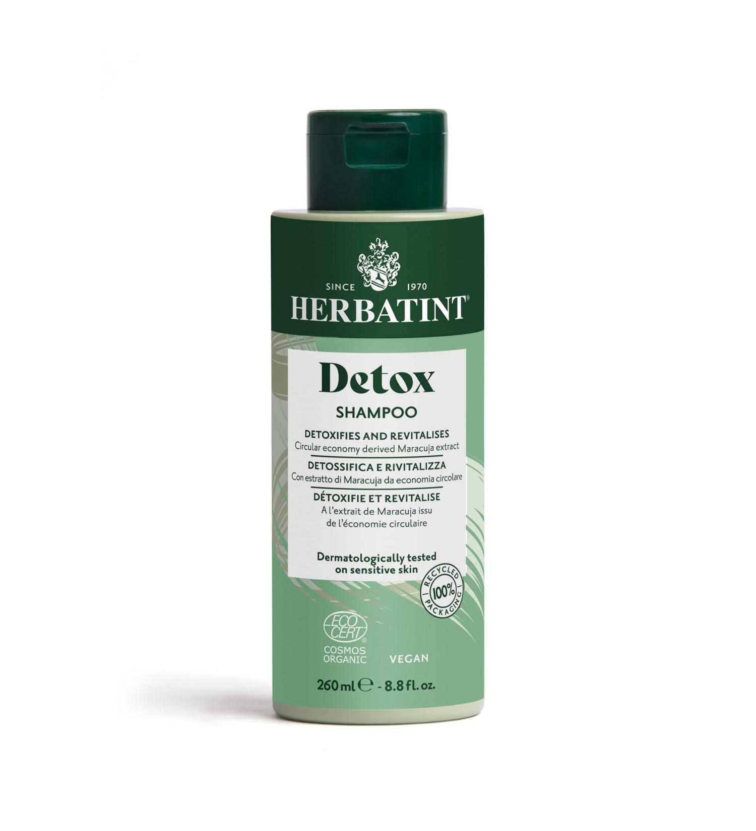  Herbatint Herbatint Detox Shampoo 260ml | Organic Detoxifying and Regenerating Shampoo Cleanses and Purifies the Scalp and Hair from Impurities | Bio Cosmos Organic 98% Natural Ingredients  - Buy Online on GoSupps.com