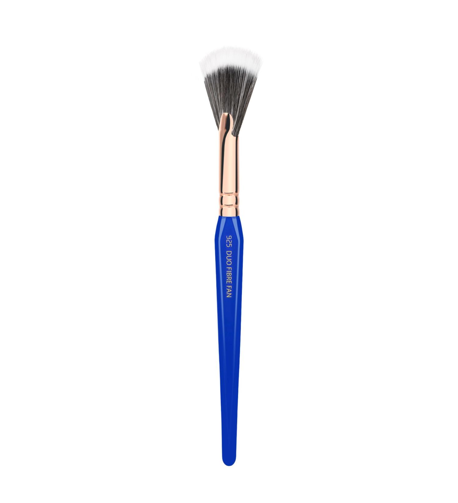 Bdellium Tools Professional Makeup Brush - Golden Triangle 925 Duo Fibre Fan | Vegan Soft Synthetic Fibers | Lightweight Application & Highlighting (Blue 1pc - Buy Online on GoSupps.com