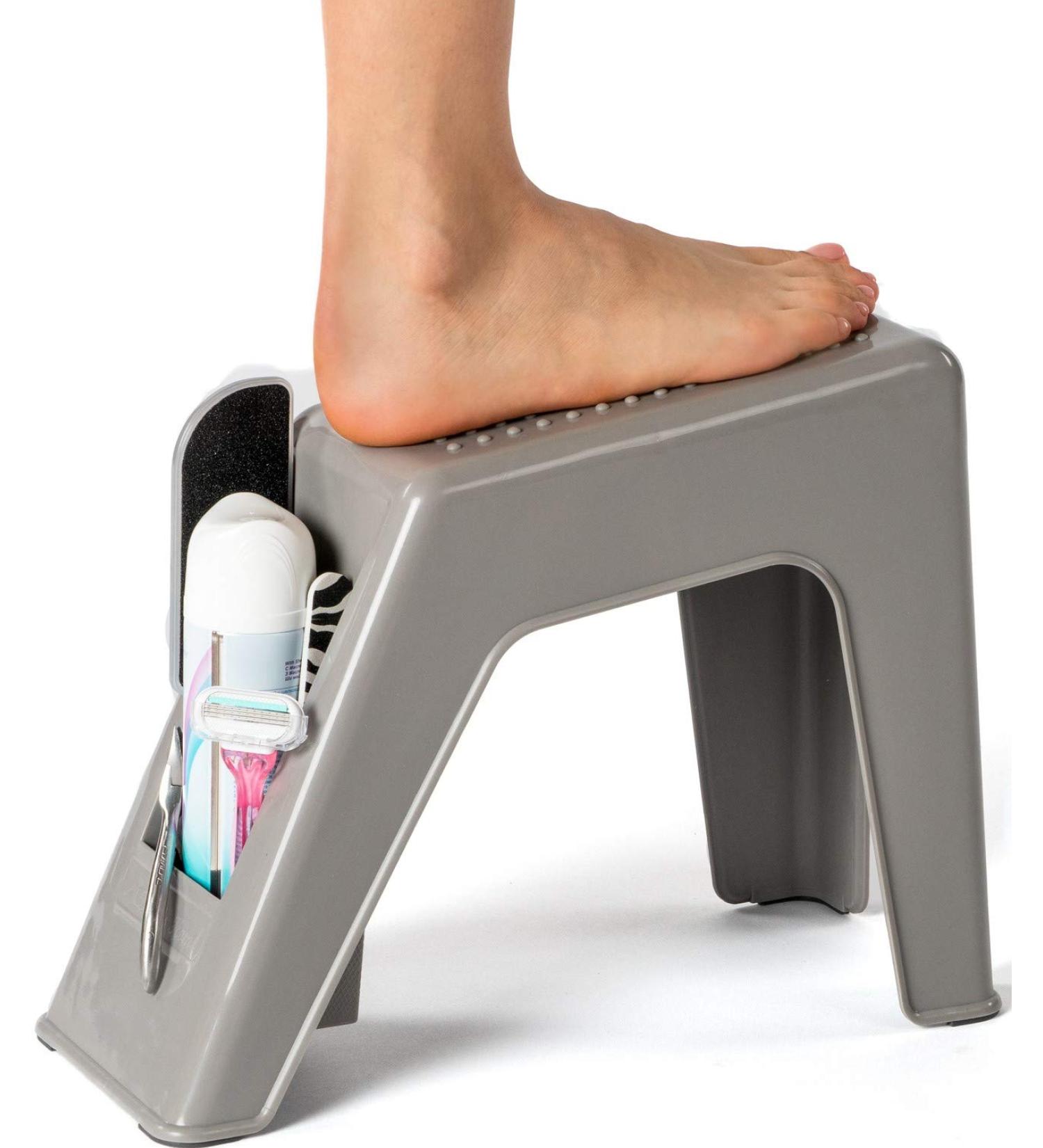 Demi's Home Grey Shower Foot Rest - Pedicure Foot Rest (Supplies Not Included) - Buy Online on GoSupps.com
