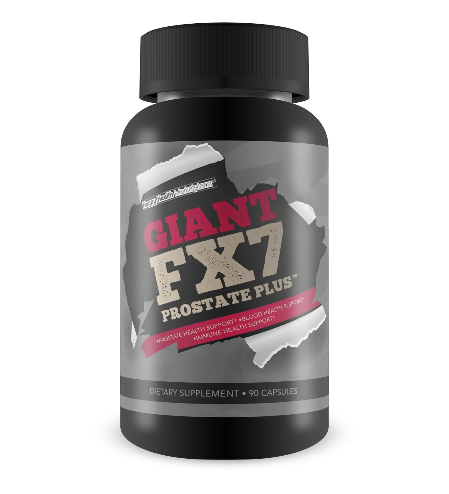 Giant FX7 Prostate Plus - Prostate Supplements for Prostate Support & Blood Flow - Aid Energy & Endurance - Promote Healthy Prostate Function & Size - Male Prostate Support with Zinc - Buy Online on GoSupps.com