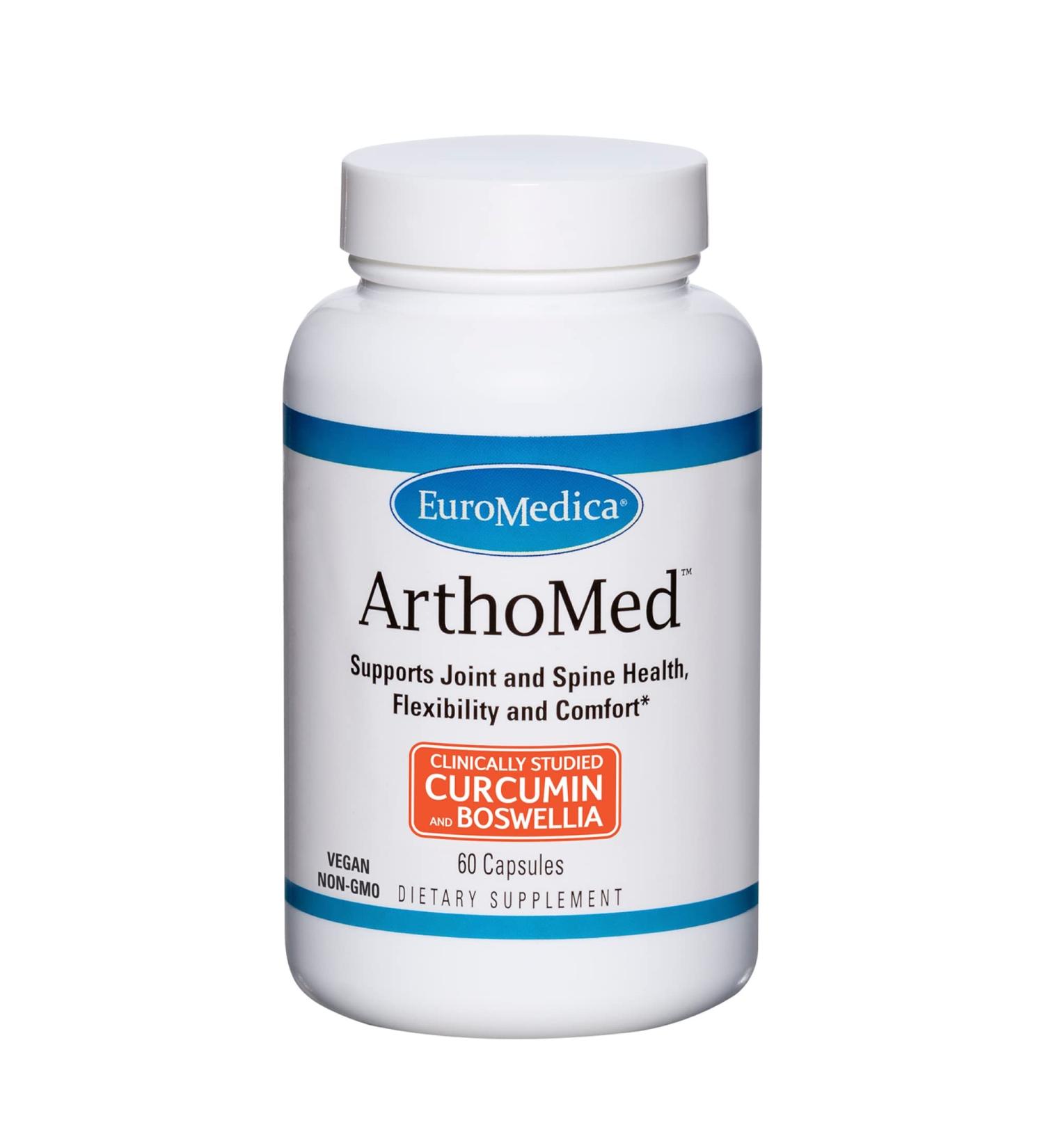 Euromedica ArthoMed - 60 Capsules - Joint & Spine Health Support with Boswellia, Curcumin & Devil's Claw - Promotes Cartilage Formation and Flexibility - 30 Servings - Buy Online on GoSupps.com