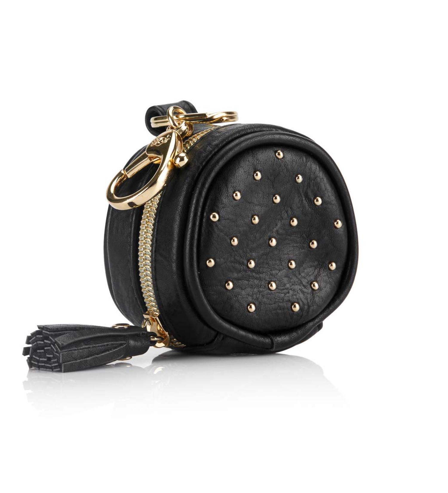 Chelsea + Cole Studded Pacifier Case with Clip | Itzy Ritzy Charm Pod | Holds 2 Pacifiers | Black Sweetheart Print Interior - Buy Online on GoSupps.com