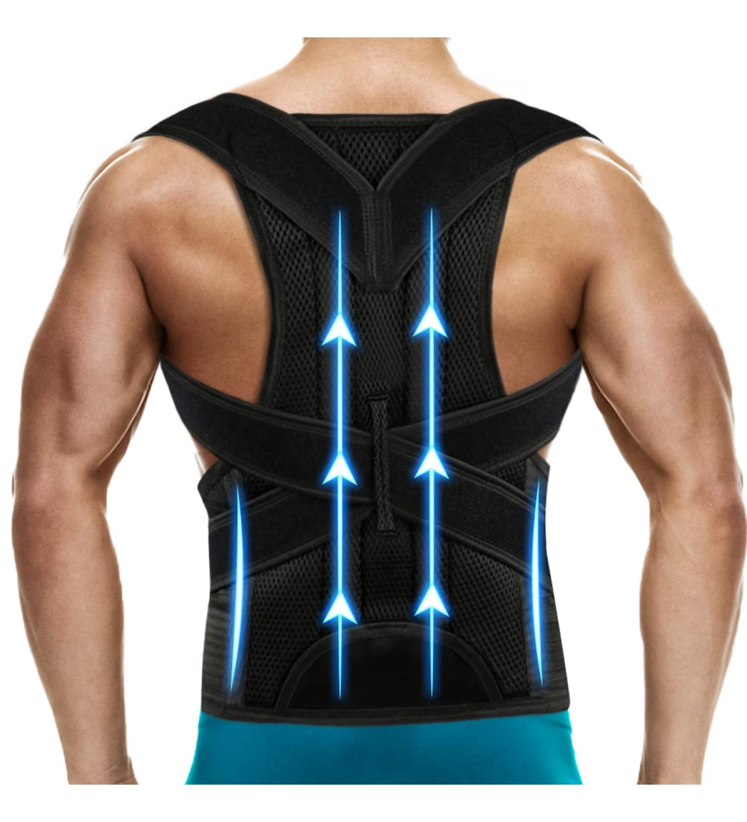 ABACKH Back Brace Posture Corrector for Women and Men - Adjustable Posture Back Brace for Upper and Lower Back Pain Relief - Improve Back Posture and Lumbar Support XL(37"-42") X-Large(37-42 Inches) - Buy Online on GoSupps.com