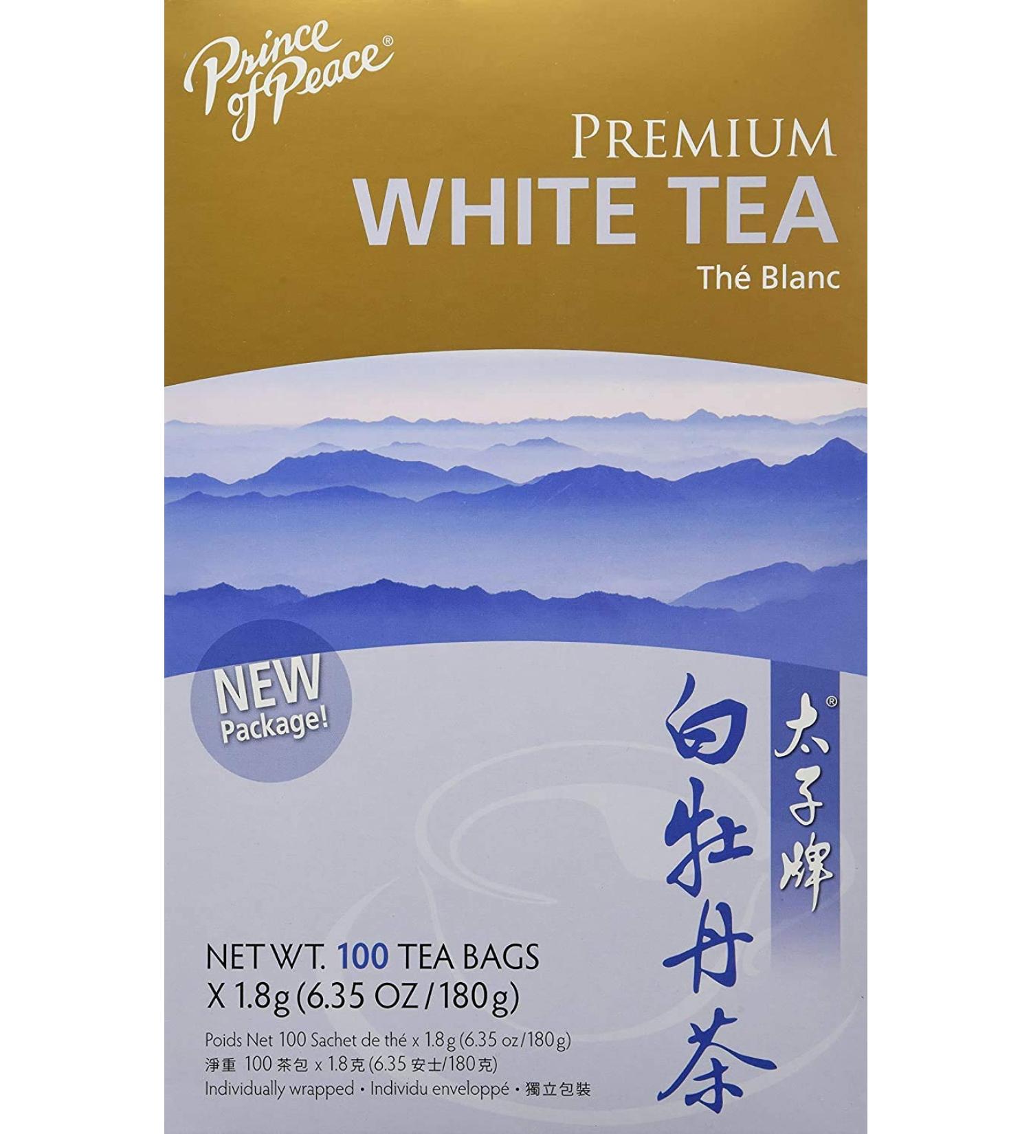 Prince of Peace Premium White Tea  100 Tea Bags  White Tea Bags  Prince of Peace  White Peony Tea  Camellia Sinensis Tea Bags  Prince of Peace Tea  Premium Grade Tea 100 Count (Pack of 1) - Buy Online on GoSupps.com