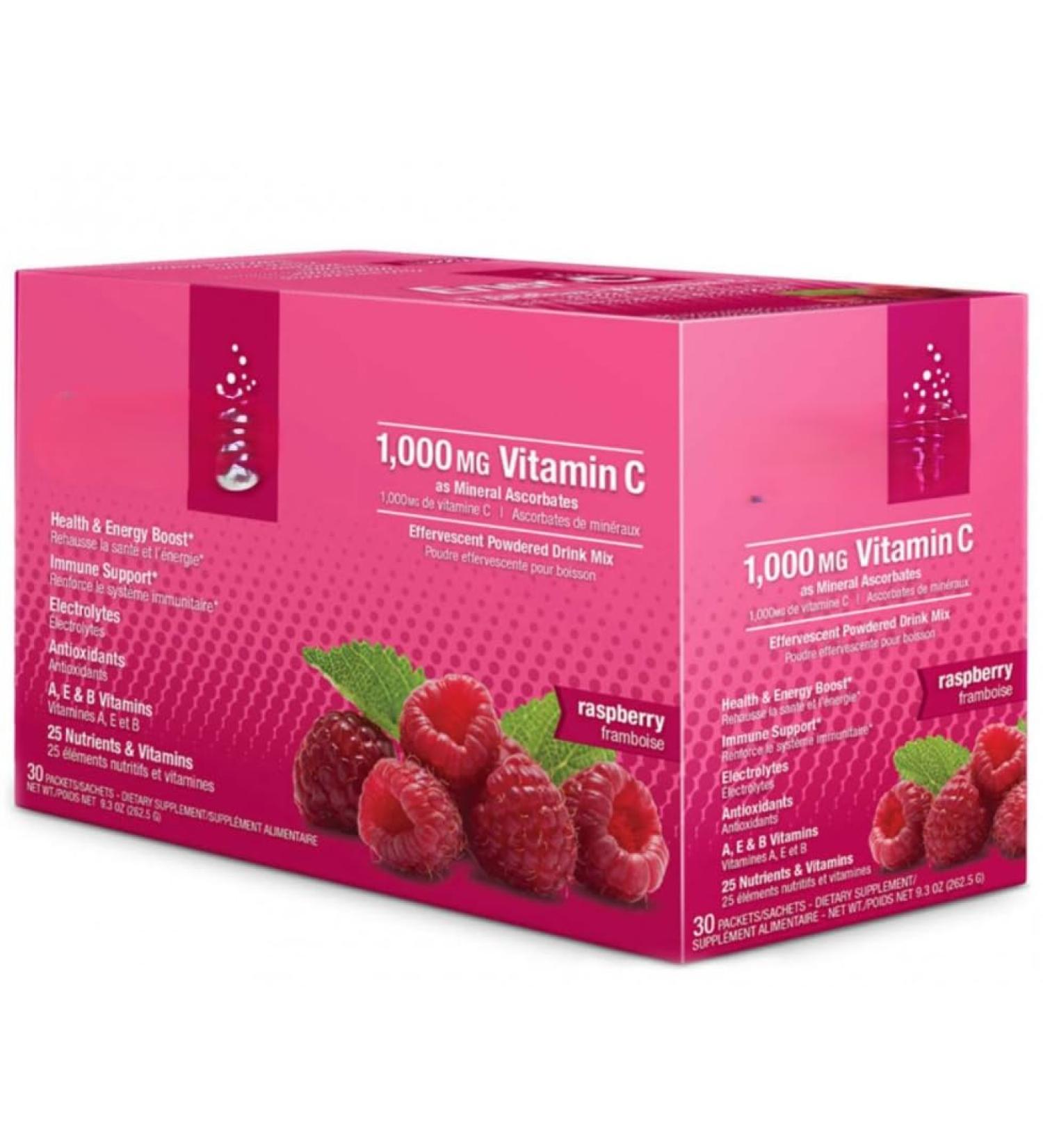 Conquitlam BC V36C2 EnerVitamin C raspberry 30 packagesbags 1000 mg vitamin C - Buy Online on GoSupps.com