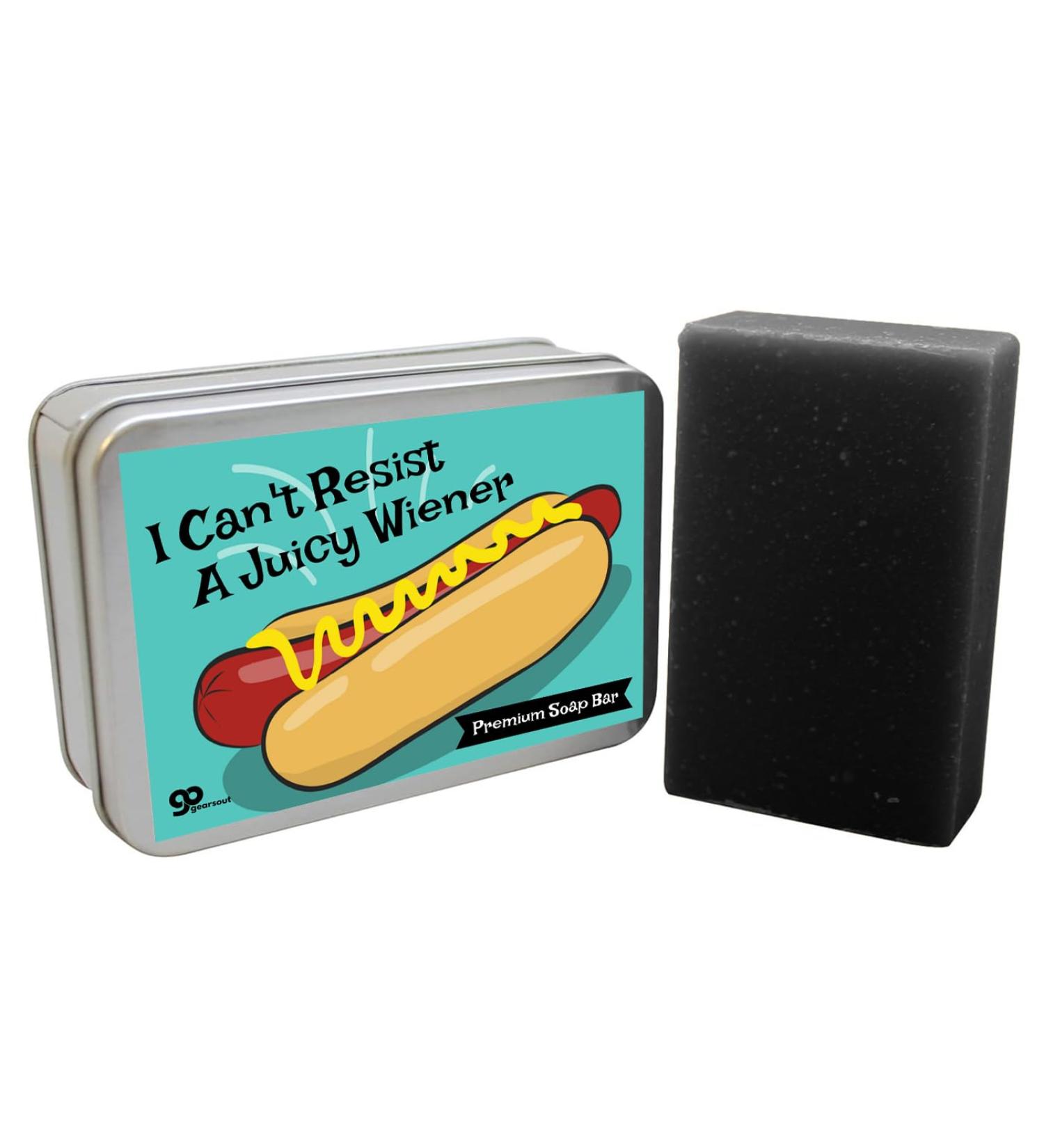 Juicy Wiener Charcoal Soap Bar - Fun Gag Gifts for Women - Perfect for Birthdays Bachelorette Parties & Girls Night Out - Buy Online on GoSupps.com