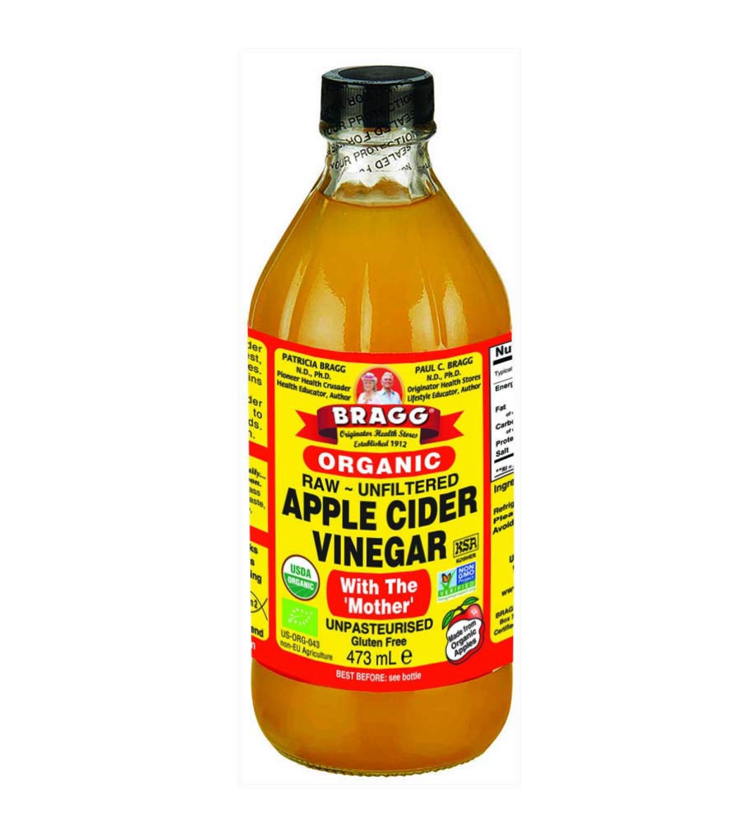 Braggs Apple Cider Vinegar With The Mother 473ml - Pack of 1 - Buy Online on GoSupps.com