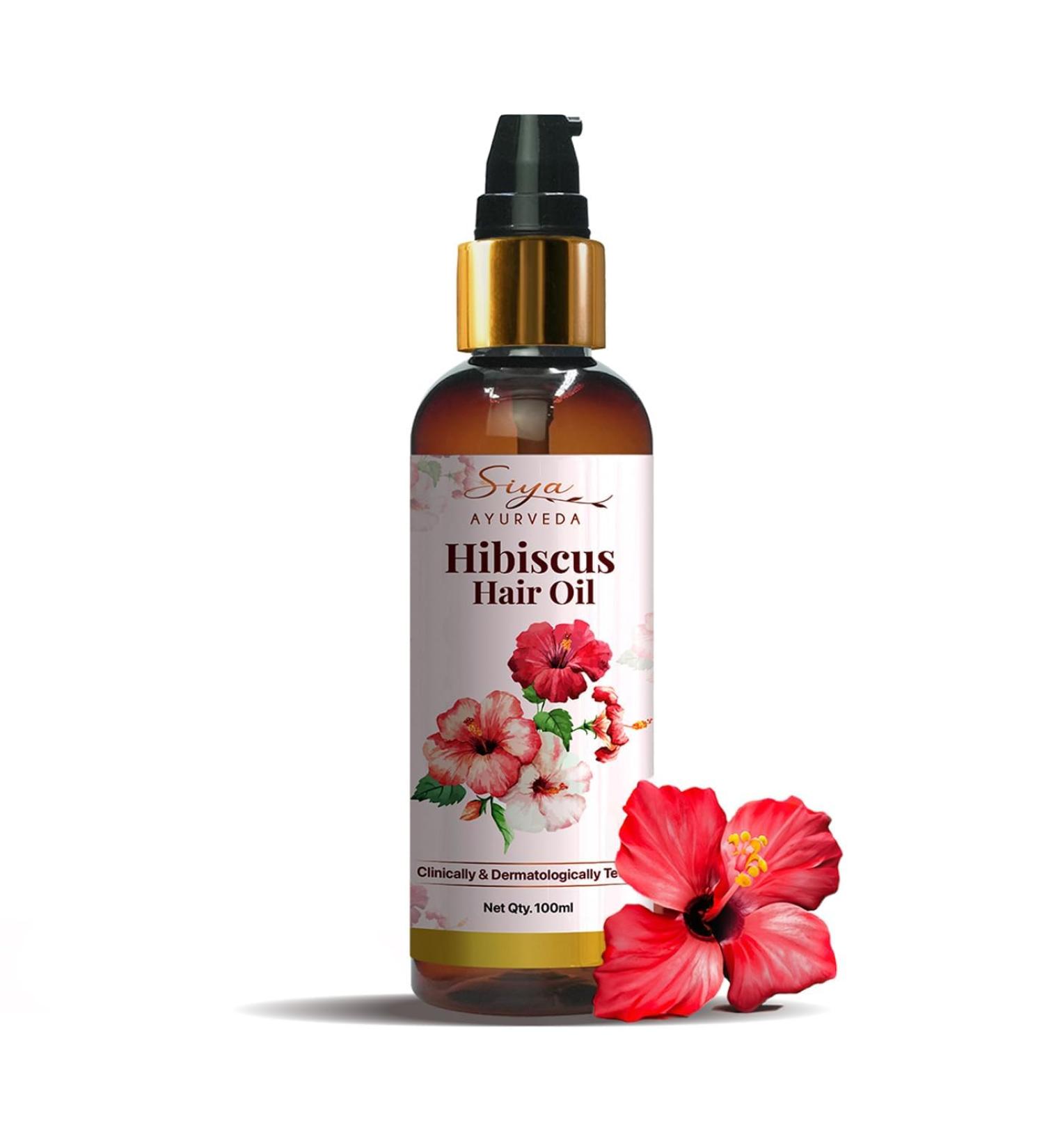 Siya Ayurveda Hibiscus Oil for Hair Growth & Frizz Control | Herbal Hair Care Solution for Damaged Hair - Buy Online on GoSupps.com