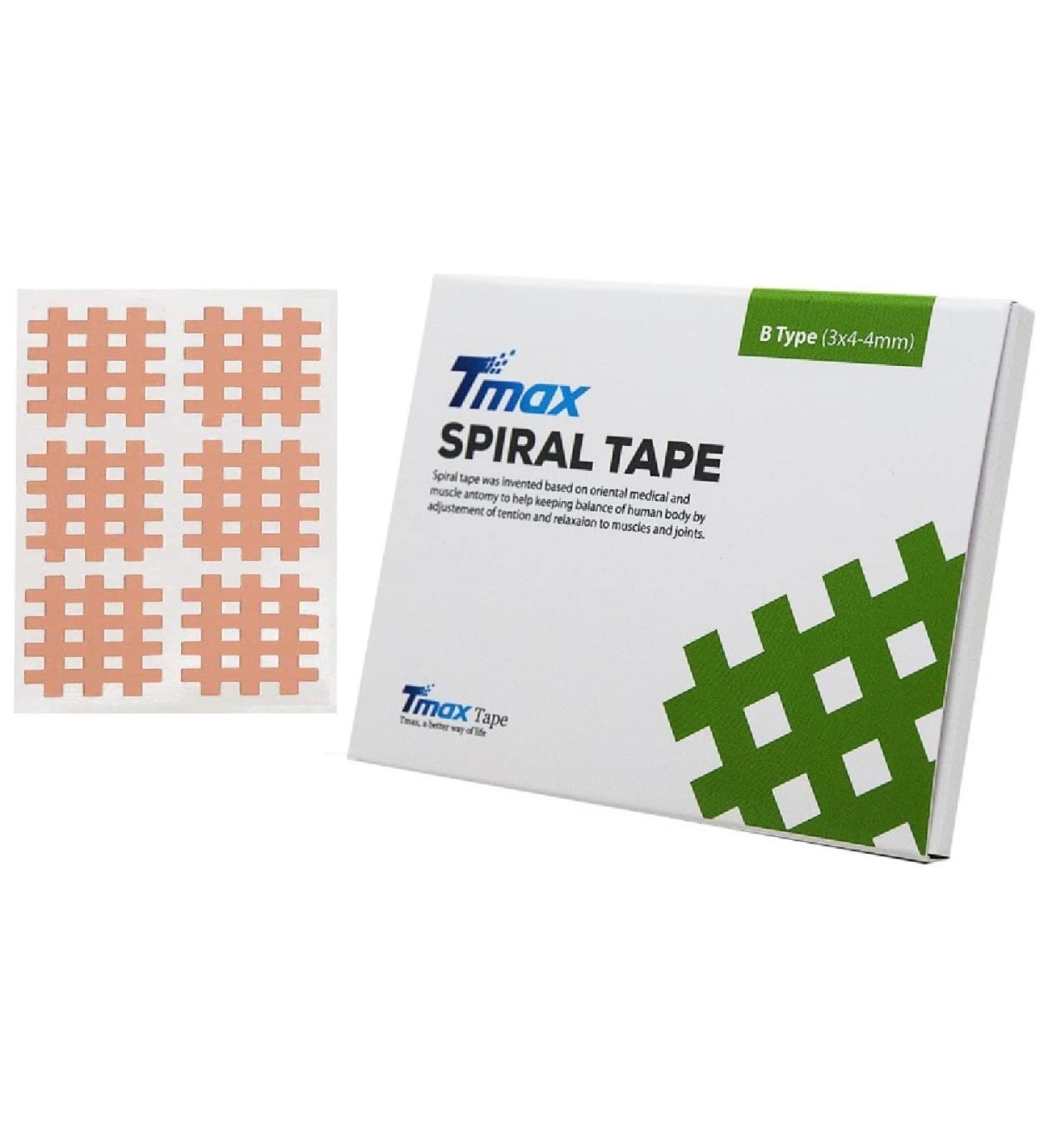 Buy Tmax Waterproof Spiral Cross Kinesiology Tape - B Type 20 Sheets (Beige 120 Stickers) - International Shipping Available - Buy Online on GoSupps.com