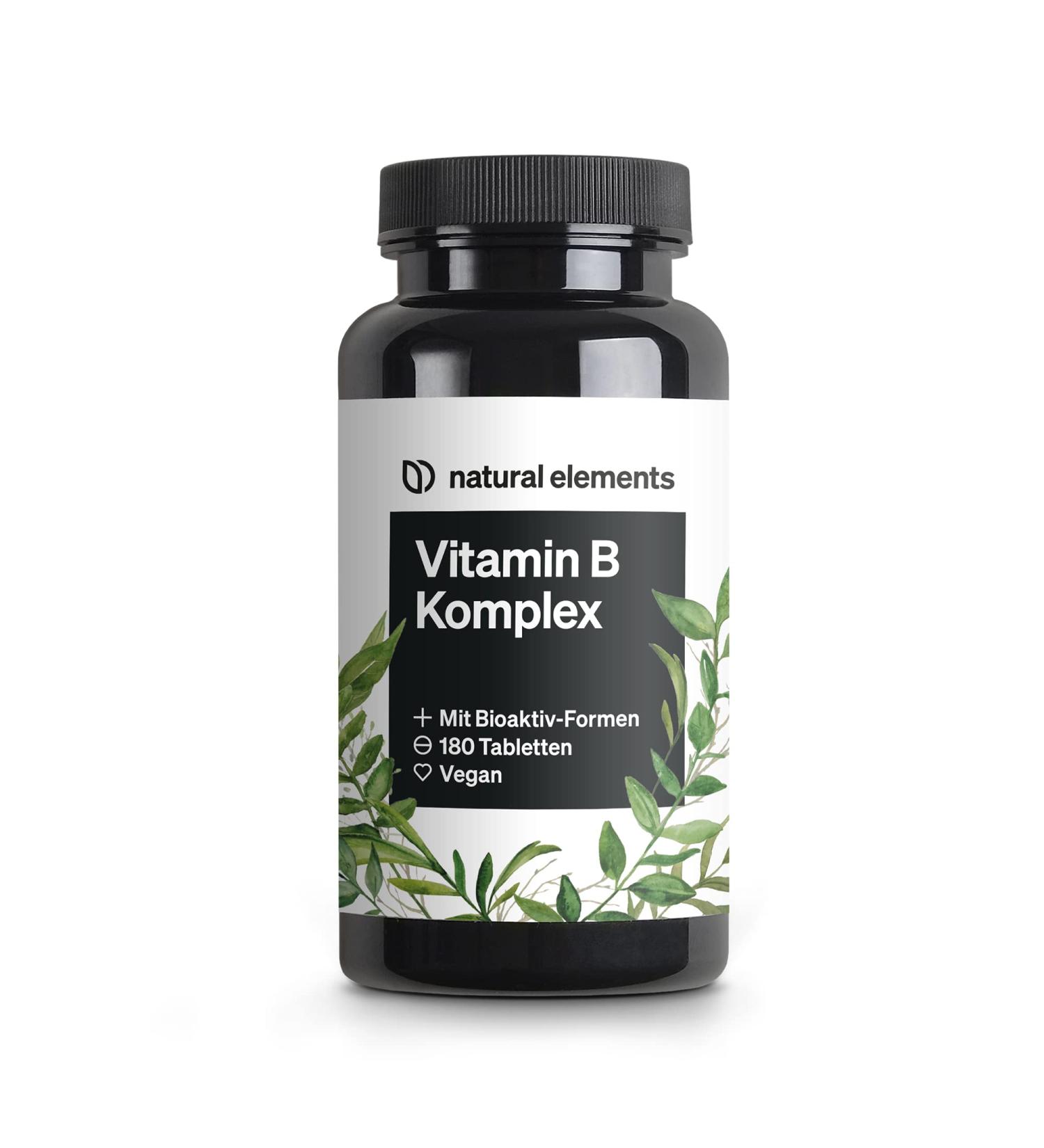 Premium Vegan Vitamin B Complex - 180 Tablets with Quatrefolic & Kofactors High-Dose Organic - Made in Germany & Laboratory Tested - Buy Online on GoSupps.com
