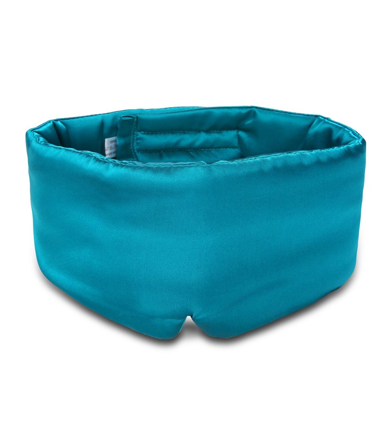 Premium Mulberry Silk Sleep Mask with Ear Cover - Ultra Soft Eye Mask for Travel Home & Airplane Relaxation - Buy Online on GoSupps.com